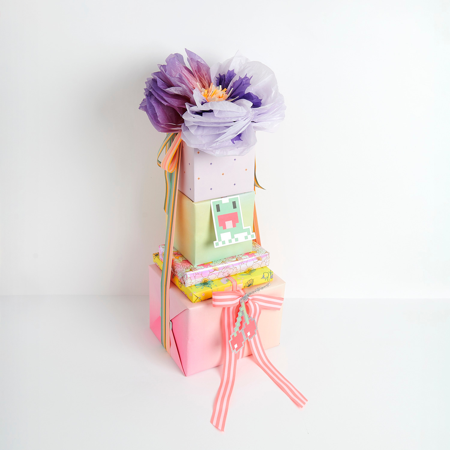Geschenkpapier Blumen Rosa 70cm 2m 80g/m² von Rico Design
