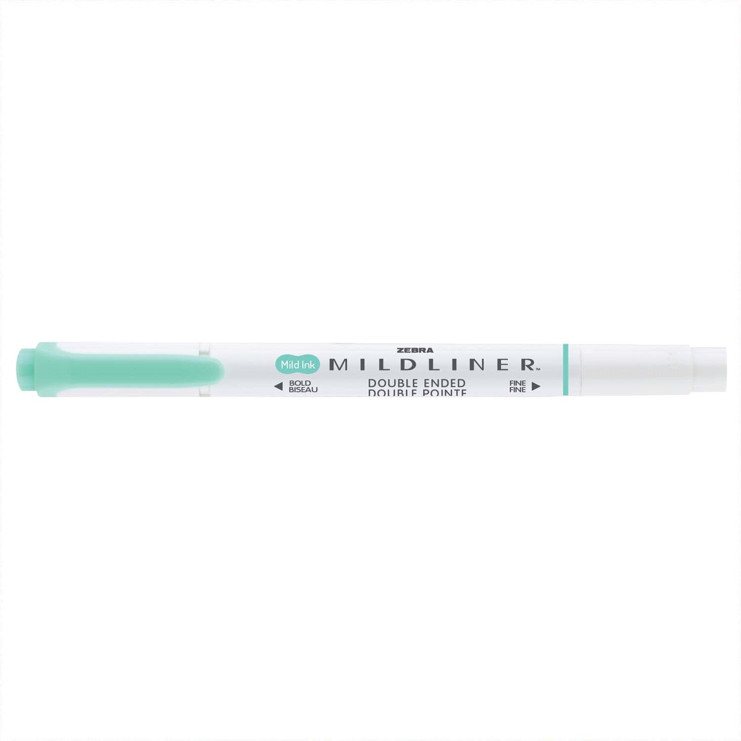 Mildliner Textmarker mit 2 Spitzen, blau-grün, von ZEBRA, ideal für präzises und kreatives Markieren.