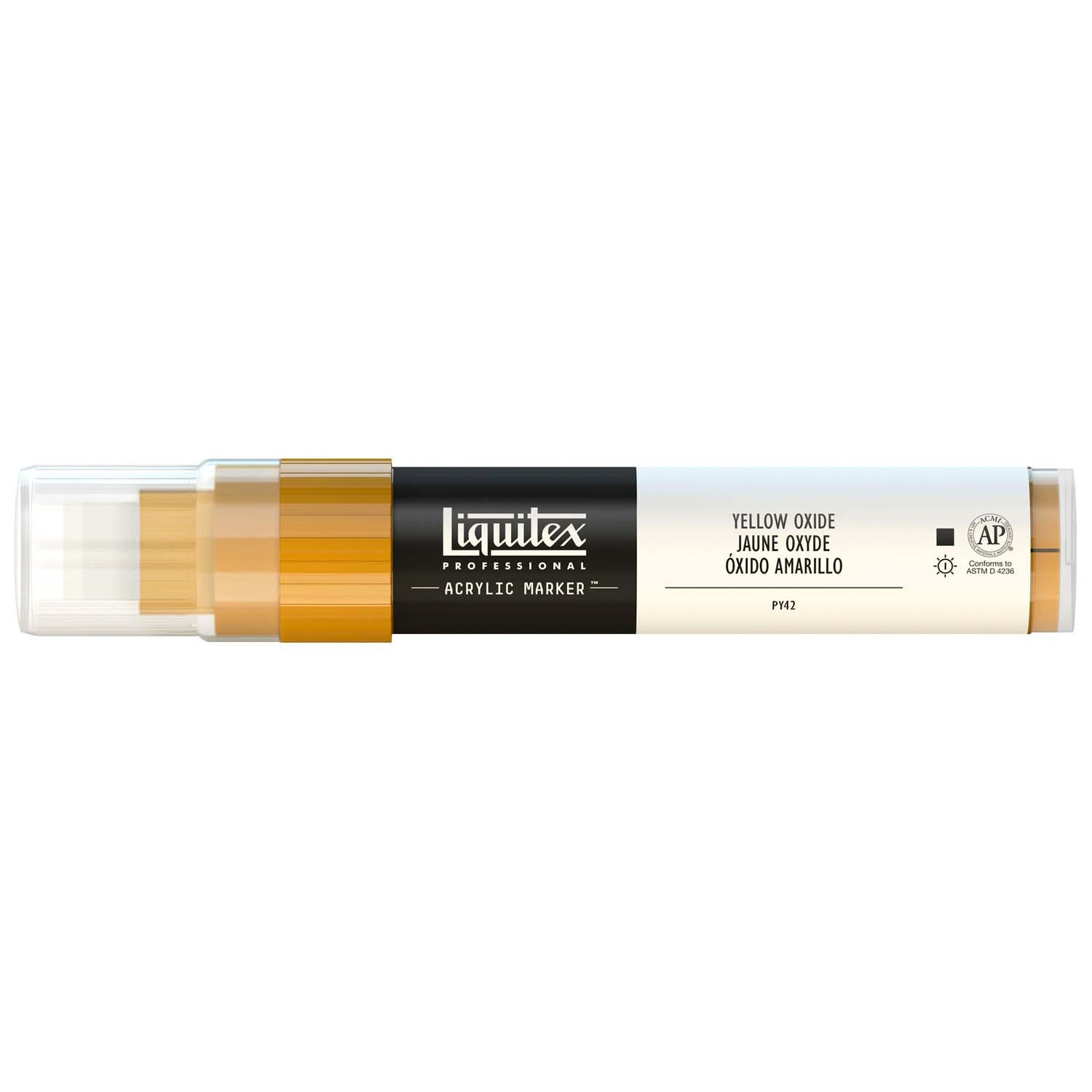 Paint Acryl Marker 8-15mm von Liquitex in Oxidgelb, ideal für präzises und kreatives Arbeiten.