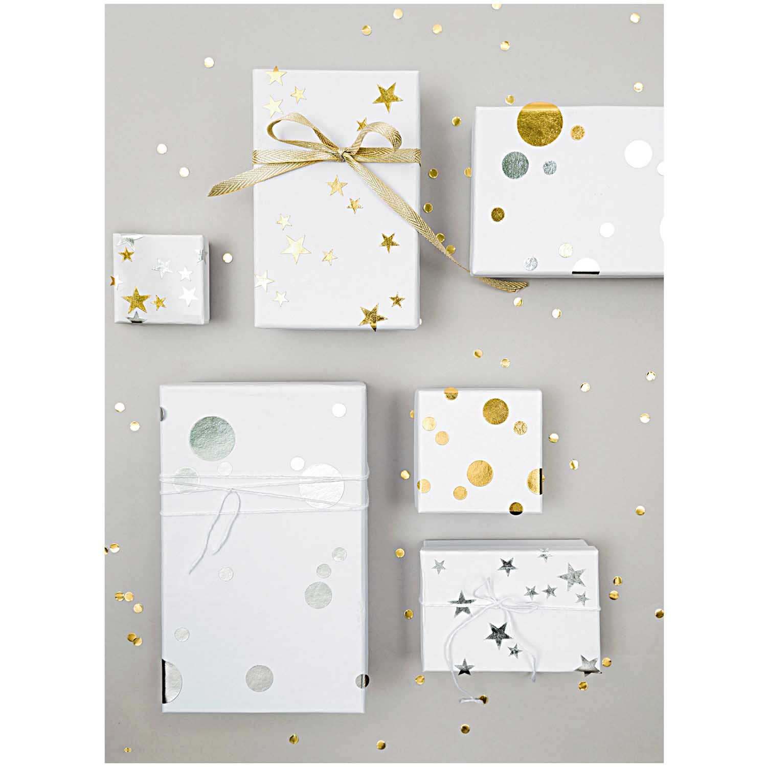 Paper Poetry Sticker Sterne Mix gold-silber 4 Bogen von Rico Design