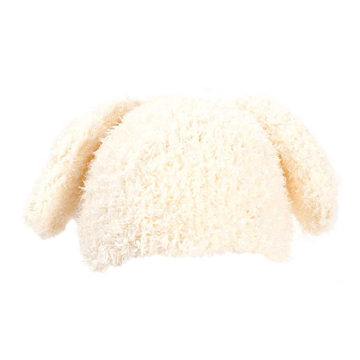 Strickset Mütze Hase in Creme von Rico Design, mit flauschigen Hasenohren, ideal für kalte Tage.