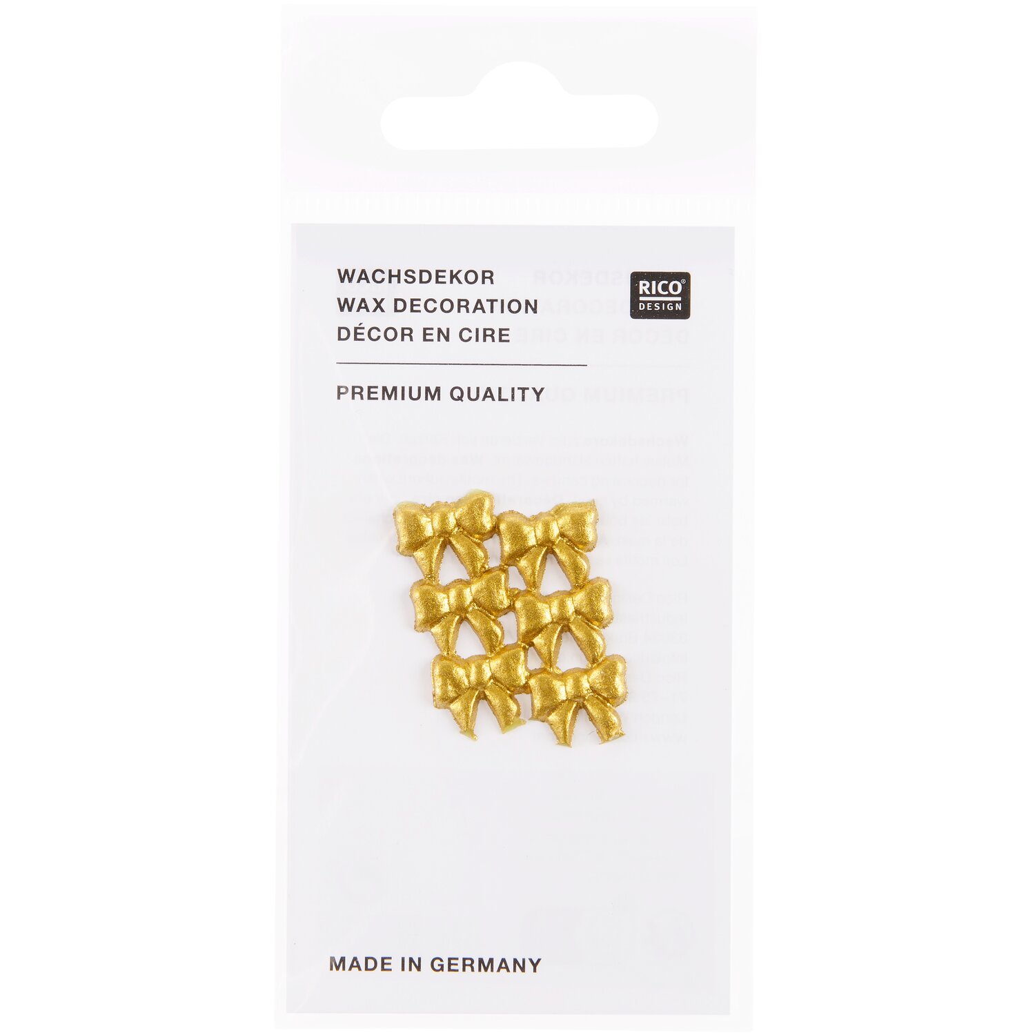 Wachsdekor Schleife klein 3,1x2,5cm Farbe Gold von Rico Design