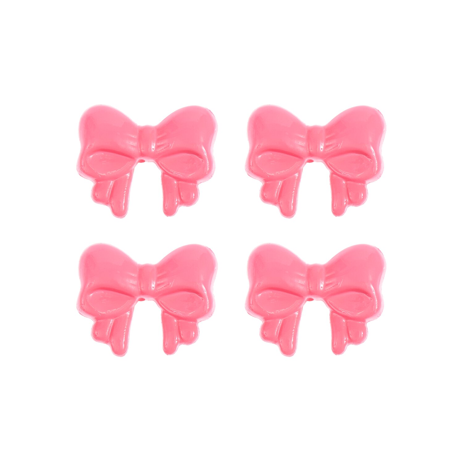 Knöpfe Schleife 1,8x1,5cm 4 Stück Farbe Pink von Rico Design