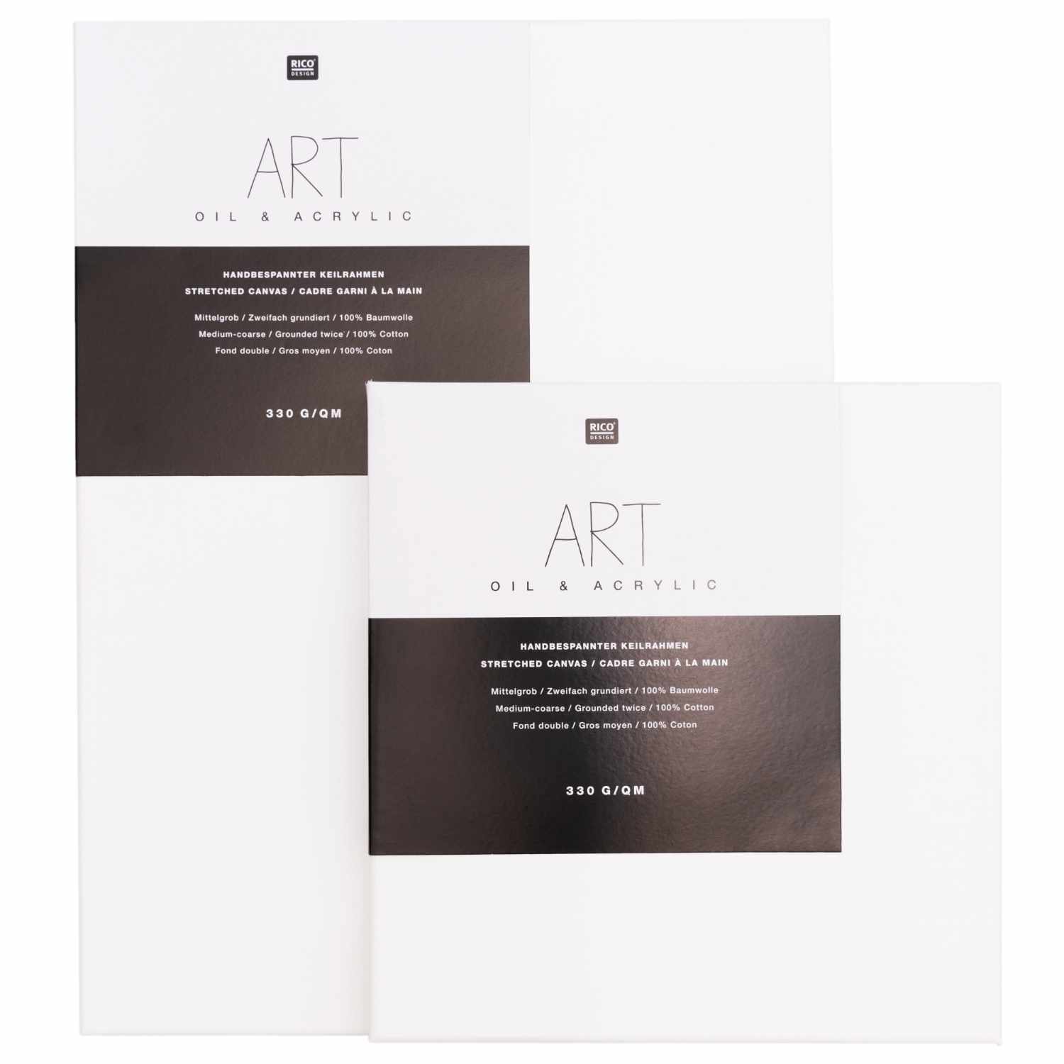 ART Keilrahmen, ideal für Öl- und Acrylmalerei, in Weiß. Hochwertige Leinwand von Rico Design.