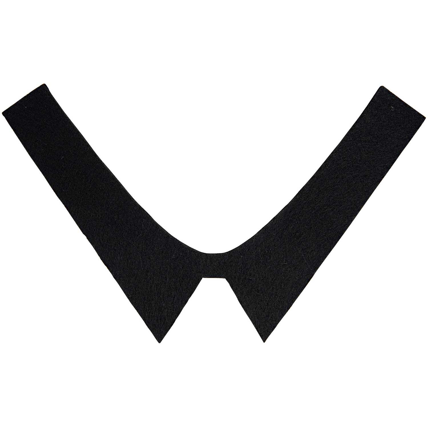 Filzkragen eckig 31,5x19,2cm von Rico Design in Schwarz, ideal für kreative Nähprojekte.