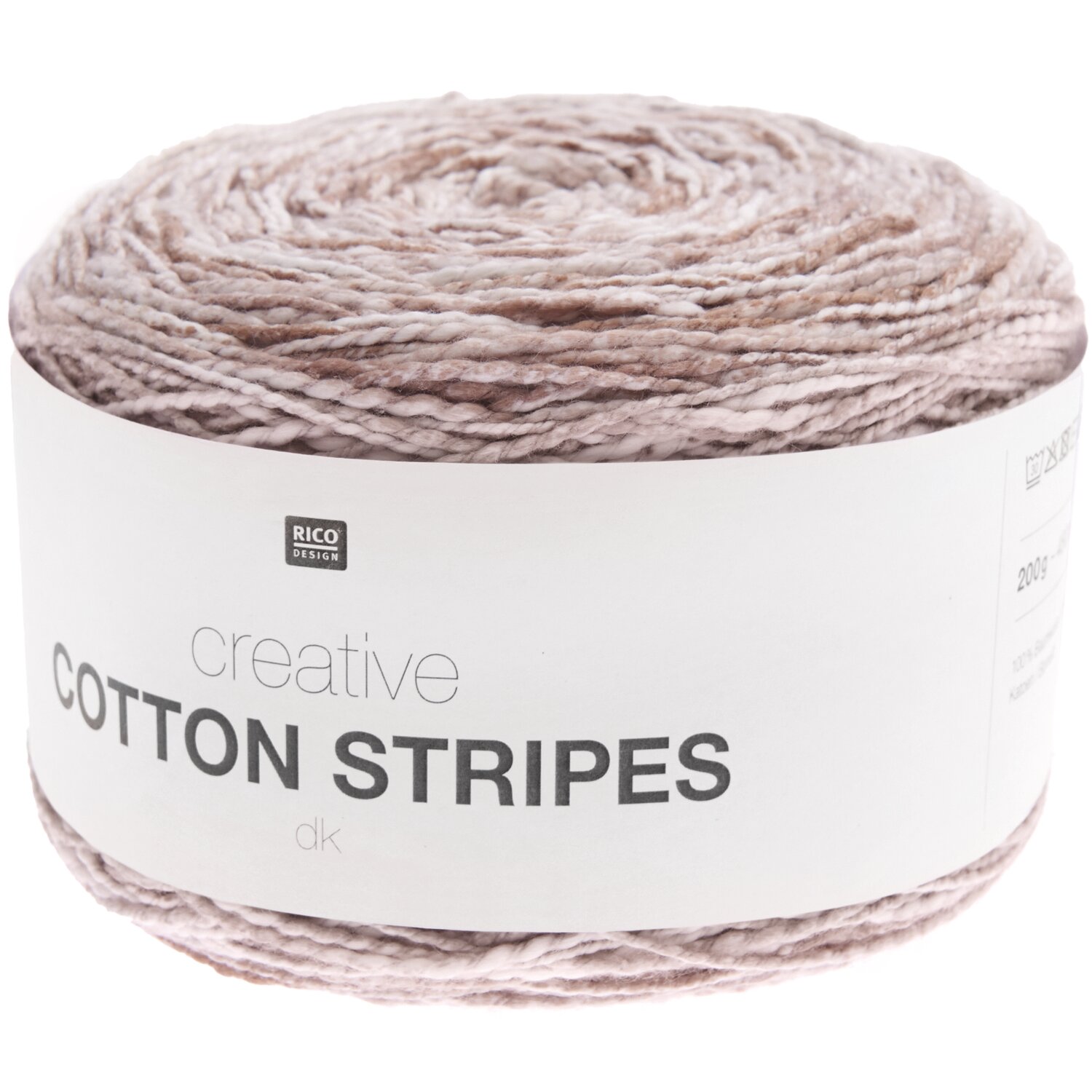 Creative Cotton Stripes dk 250g 480m Farbe Pebbles von Rico Design