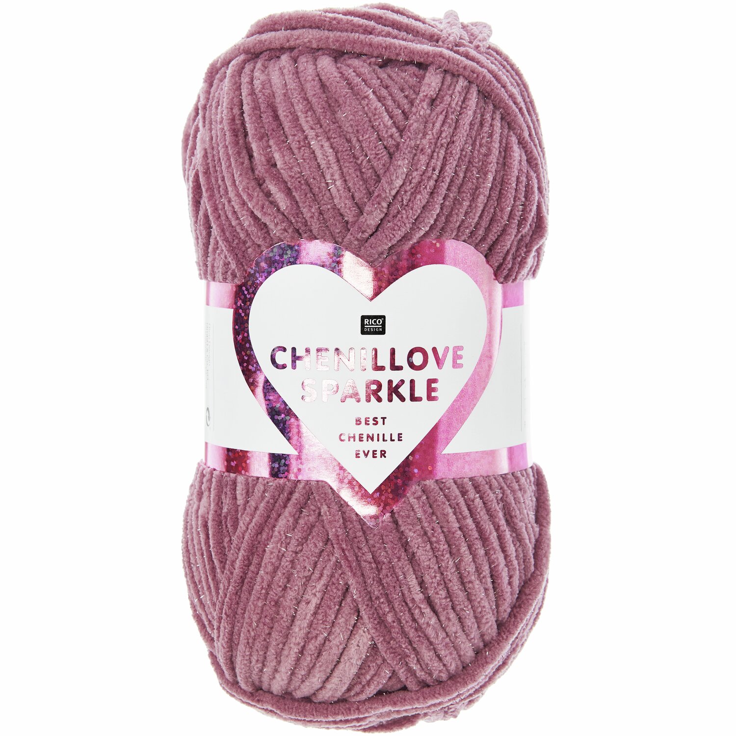 Creative Chenillove Sparkle: Flauschiges Chenille-Garn in Beere, 100g, 110m, ideal für Strickprojekte.