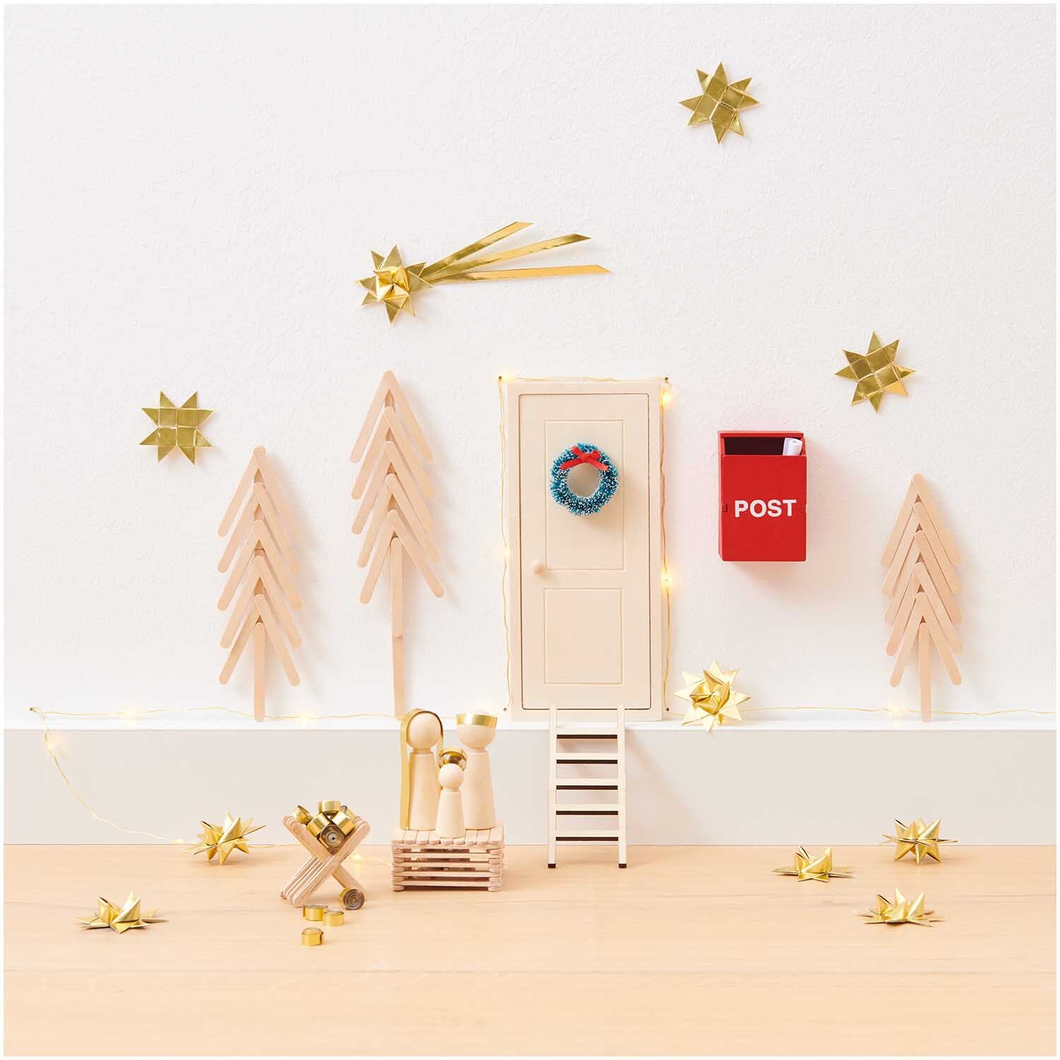 Miniatur Briefkasten mit Zeitung 5x3,5x1,8cm von Rico Design