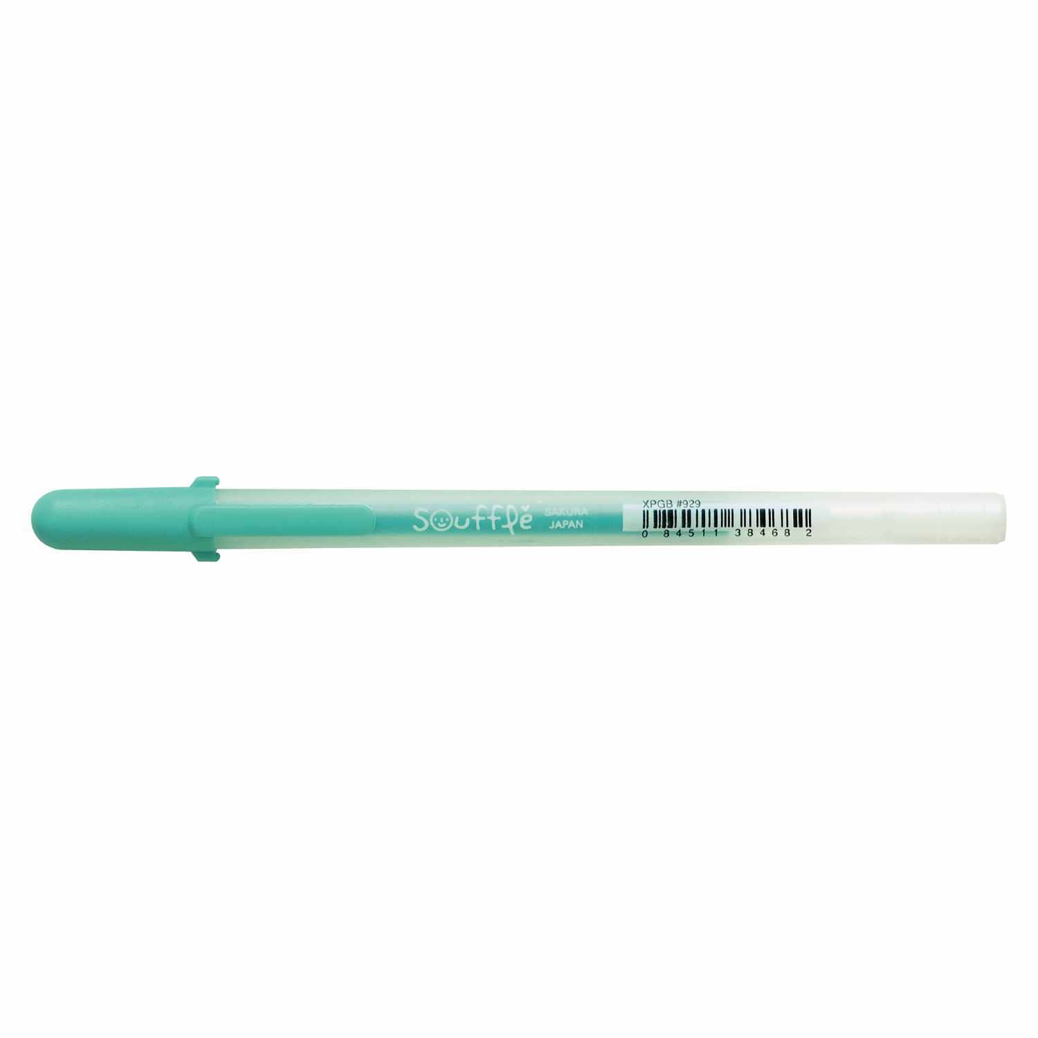 Gelly Roll Soufflé Gelstift in Grün von SAKURA, ideal für kreative Projekte und Dekorationen.