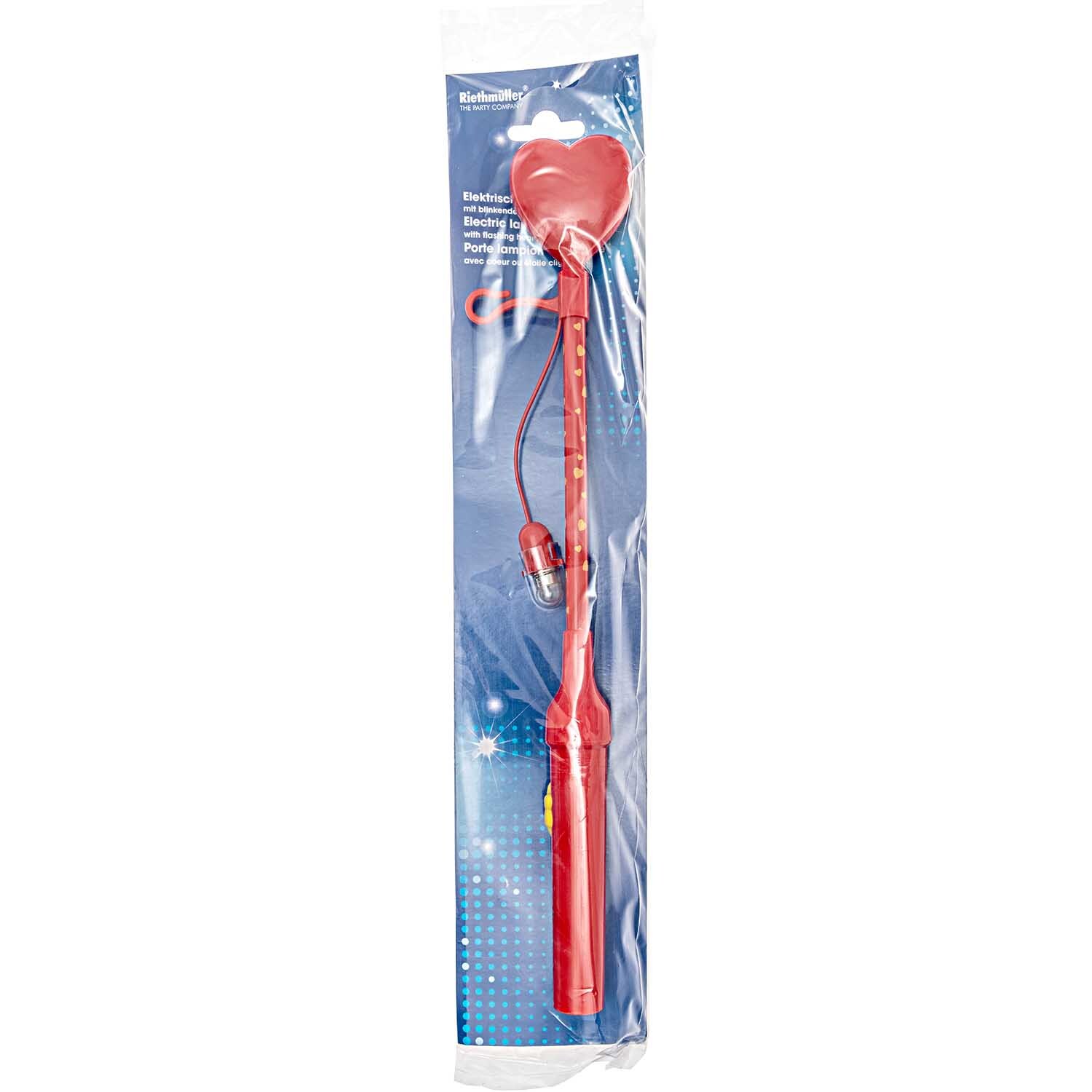 Laternenstab Herz blinkend rot 34cm von Amscan Europe 