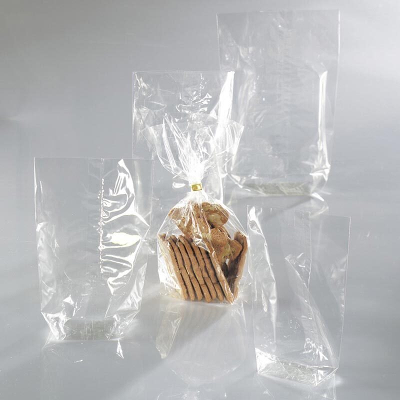 Zellglasbeutel 10 Stück von folia, transparent, ideal zum Verpacken von Keksen und Geschenken.