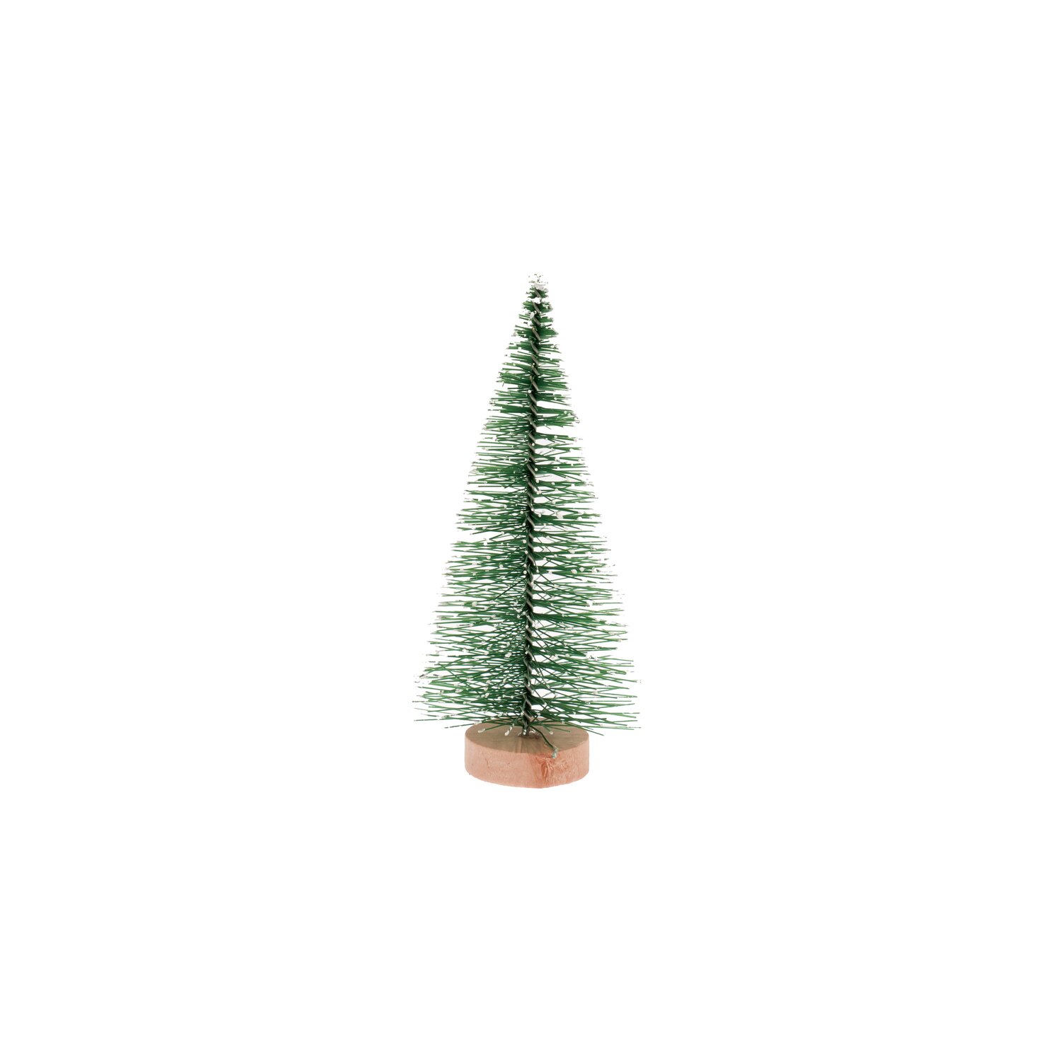 Miniaturtanne grün von Rico Design: Dekorativer, kleiner Baum auf Holzsockel, ideal für Modelleisenbahnen oder Miniaturlandschaften.