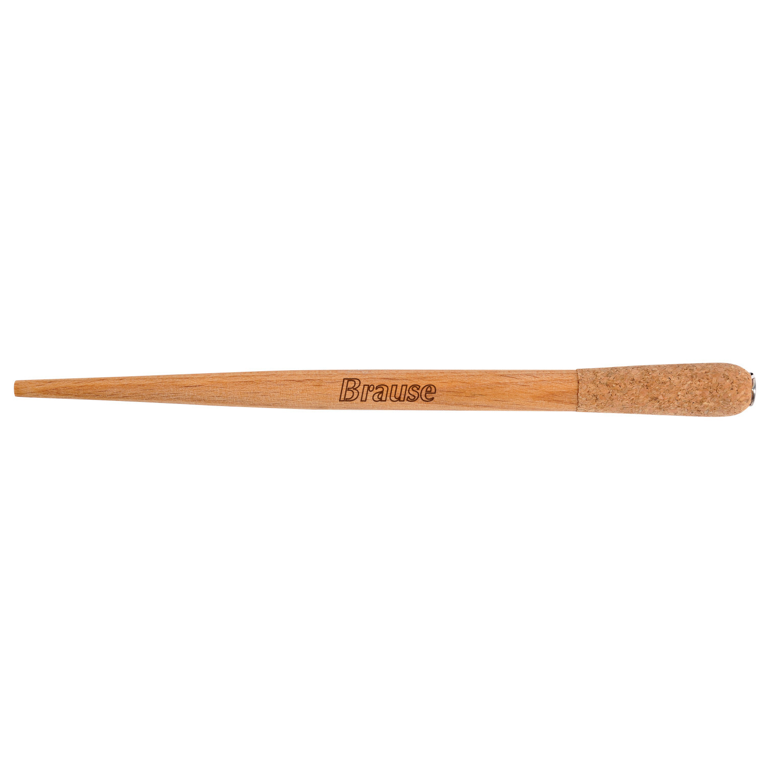 Federhalter mit Griff aus Kork, Brause. Holzfarbener Halter mit Korkgriff für komfortables Schreiben.