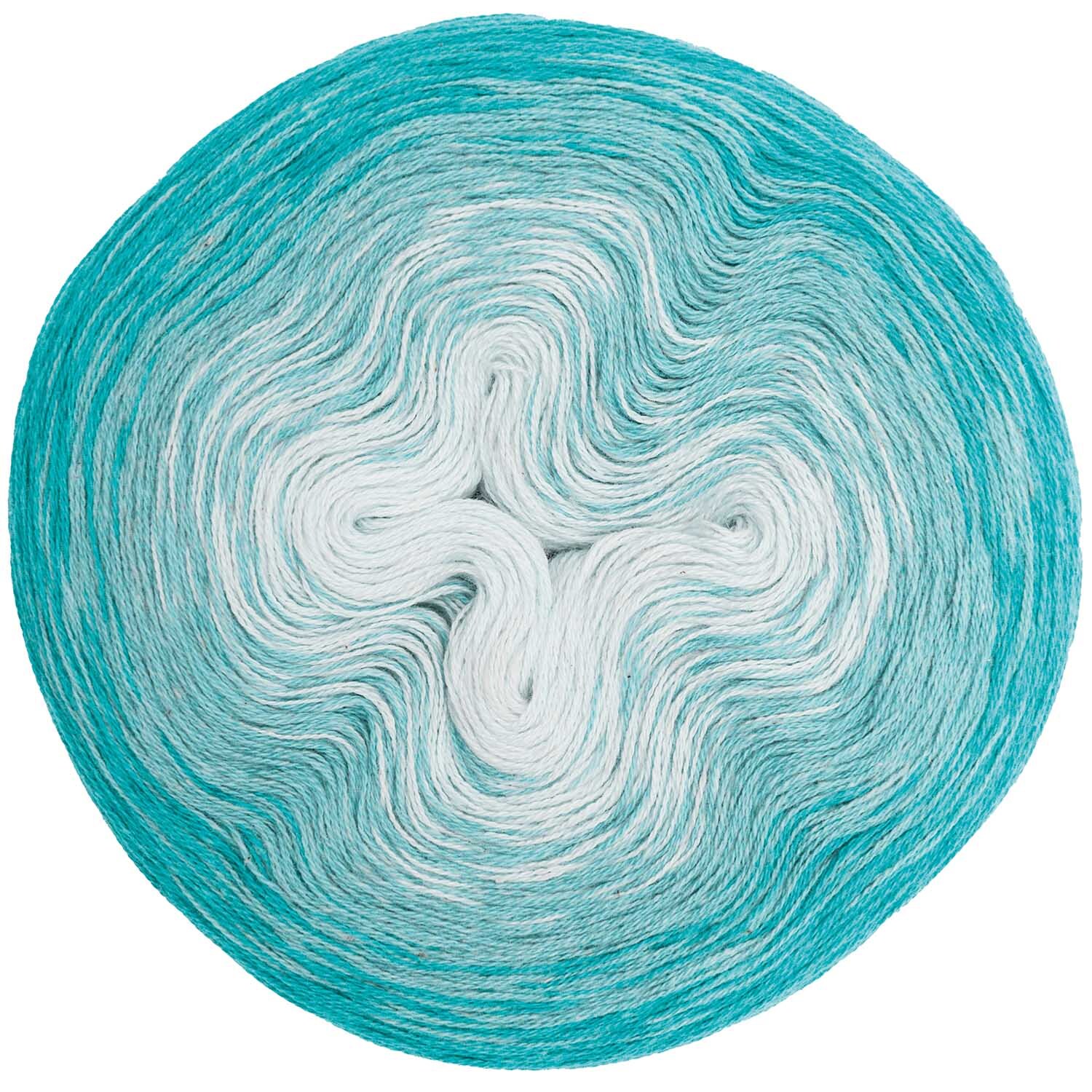 Creative Cotton dégradé von Rico Design in Petrol, 200g 800m. Garnrolle mit Farbverlauf.
