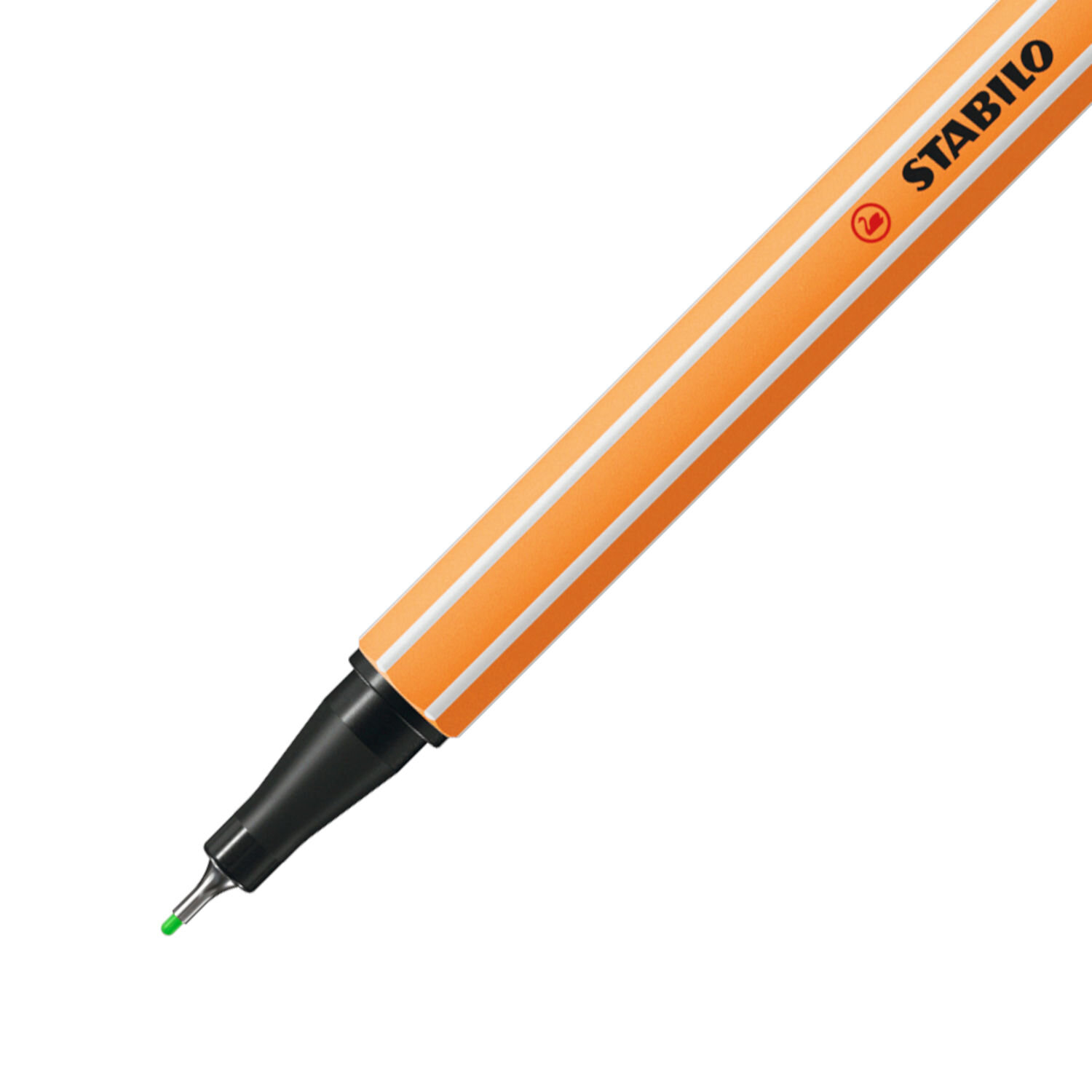 STABILO point 88 Fineliner Neon Set 5 Stück, Filzstift mit feiner Spitze, orange-gestreiftes Gehäuse, fünf leuchtende Neonfarben für präzises Schreiben