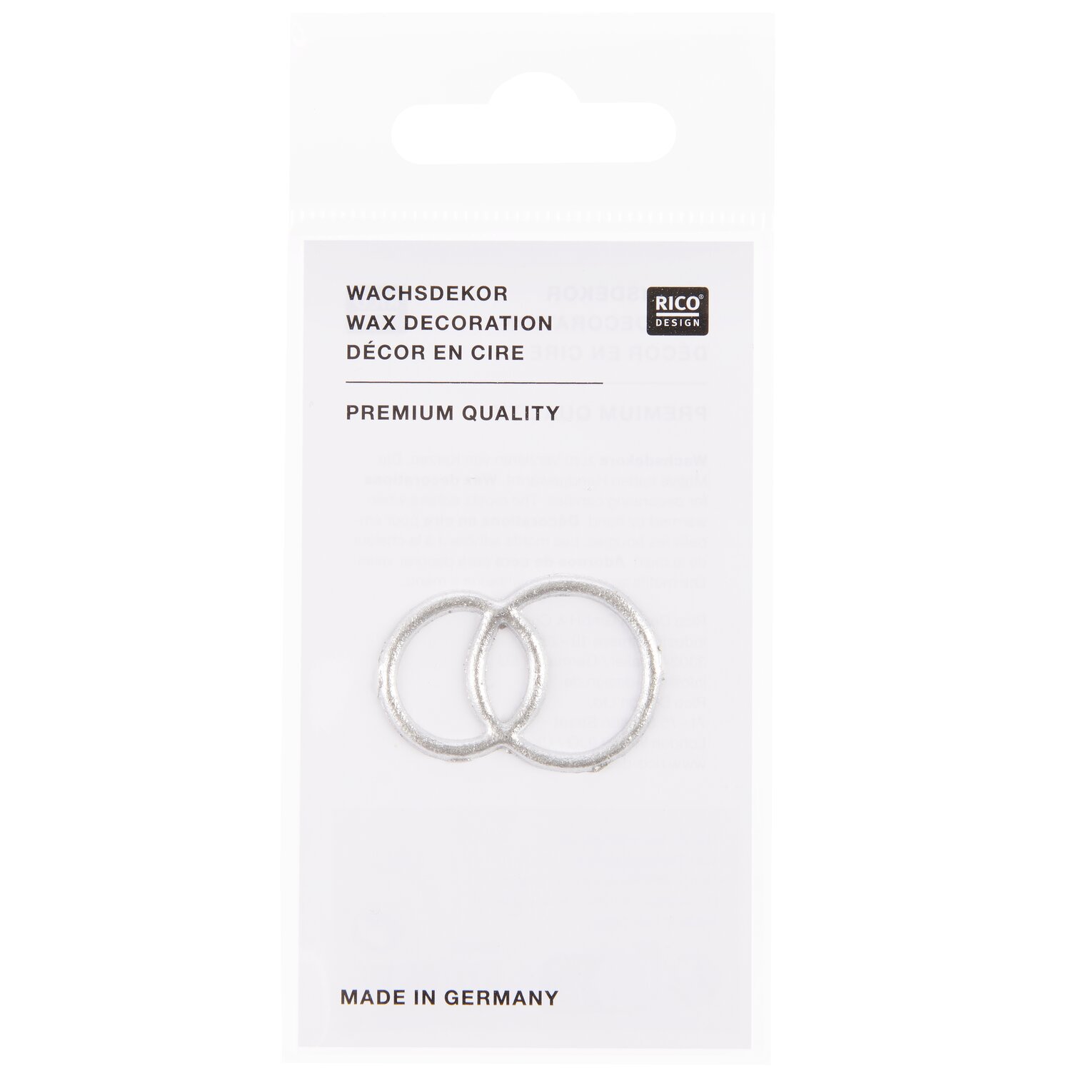 Wachsdekor Ringe 3,3x2,2cm Farbe Silber von Rico Design