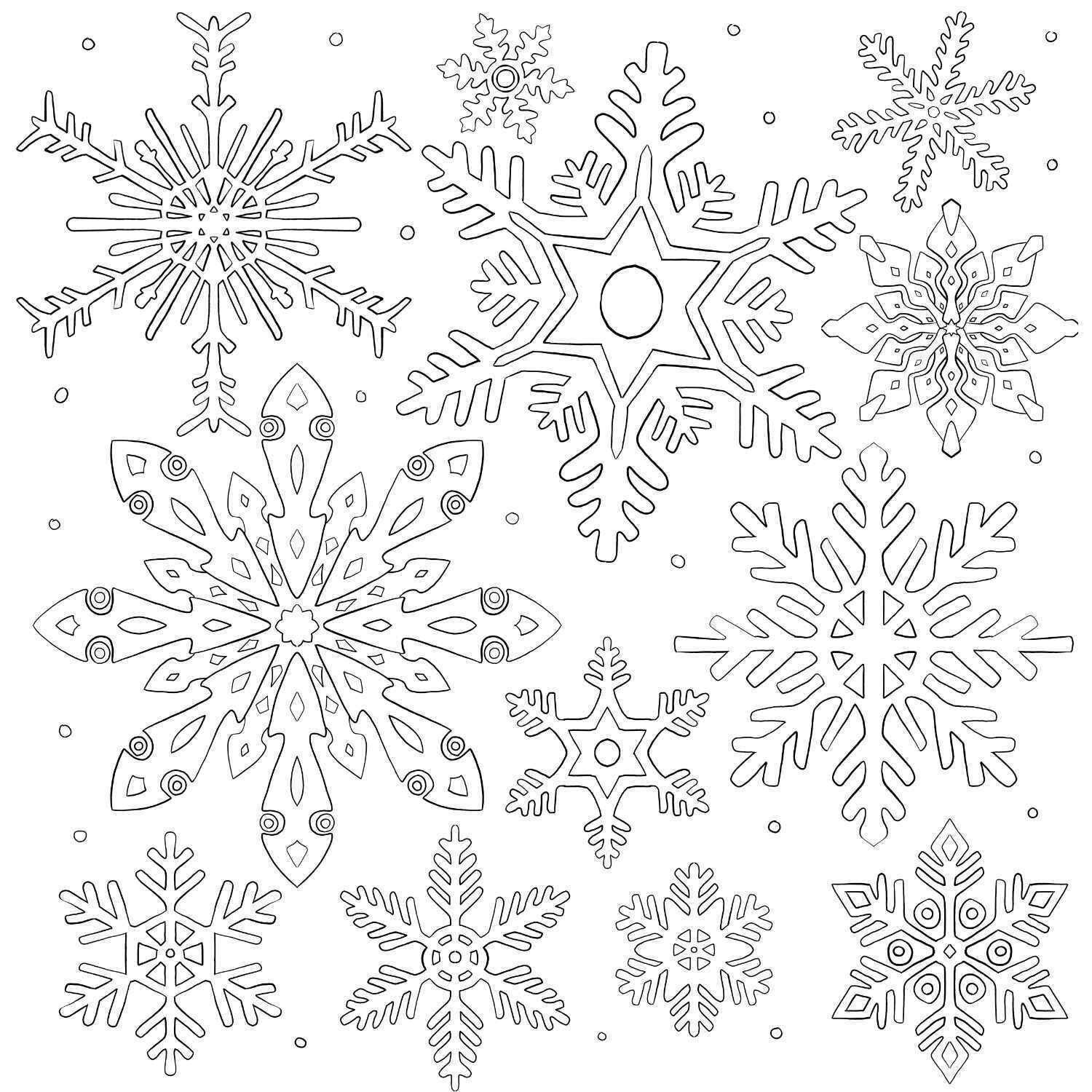 Colorful World - Weihnachtszauber: Detaillierte Schneeflocken-Muster in Schwarz-Weiß von TOPP. Ideal für kreative Winterdekorationen.
