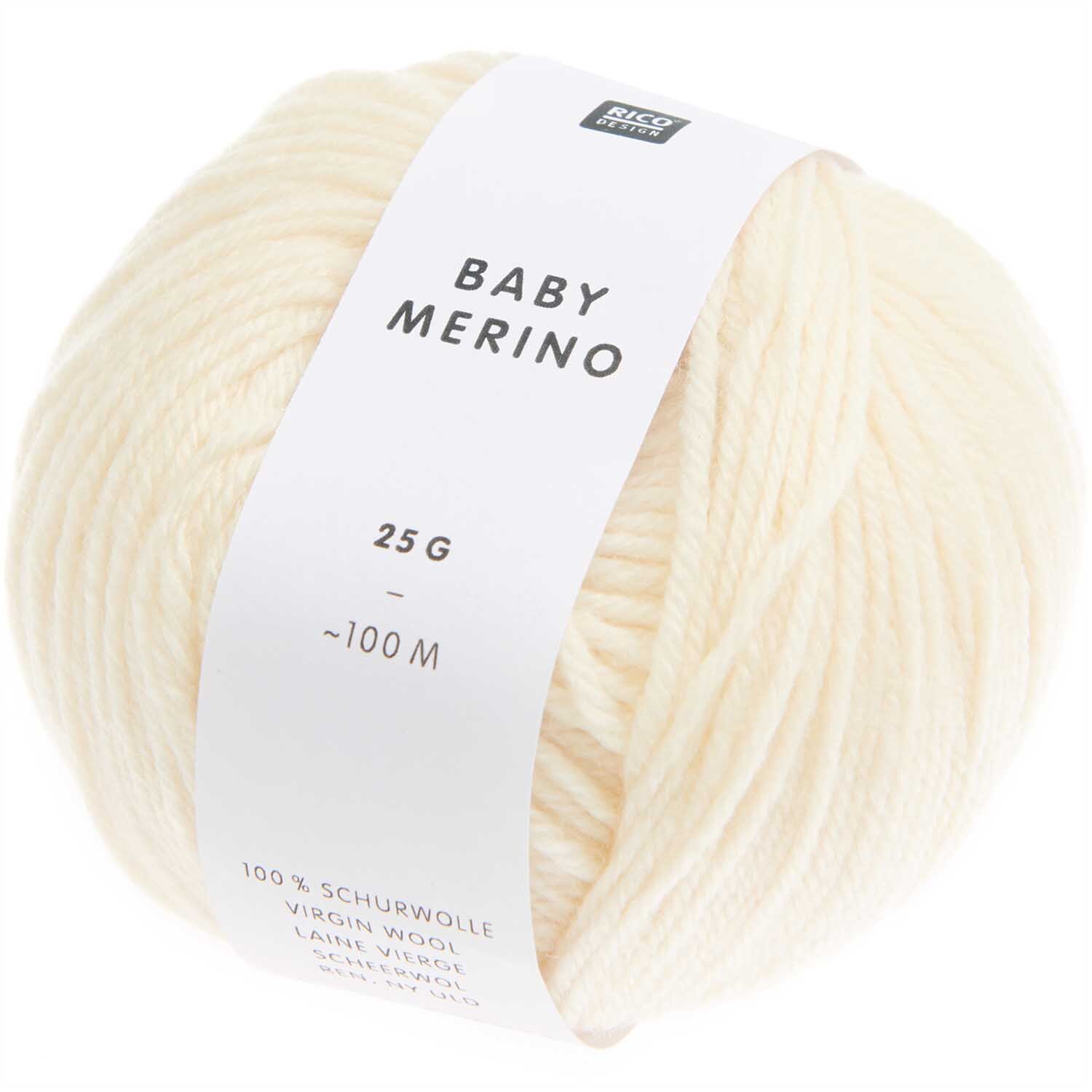 Strickset Decke Modell 23 aus Baby Merino Nr. 01 von Rico Design