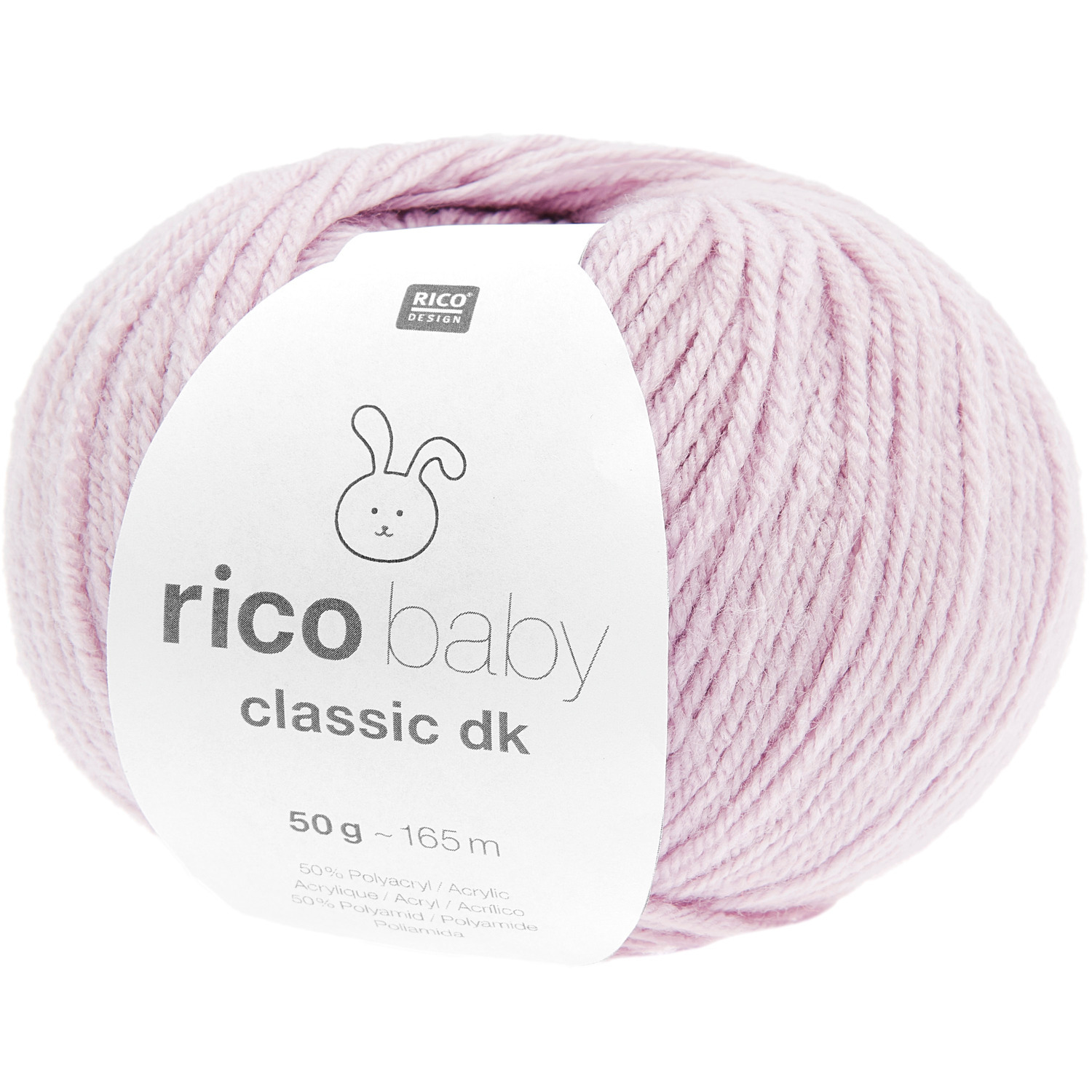 Rico Baby Classic dk Strickset Hose Modell 07 in zartem Veilchen, weiches Garnknäuel von Rico Design.