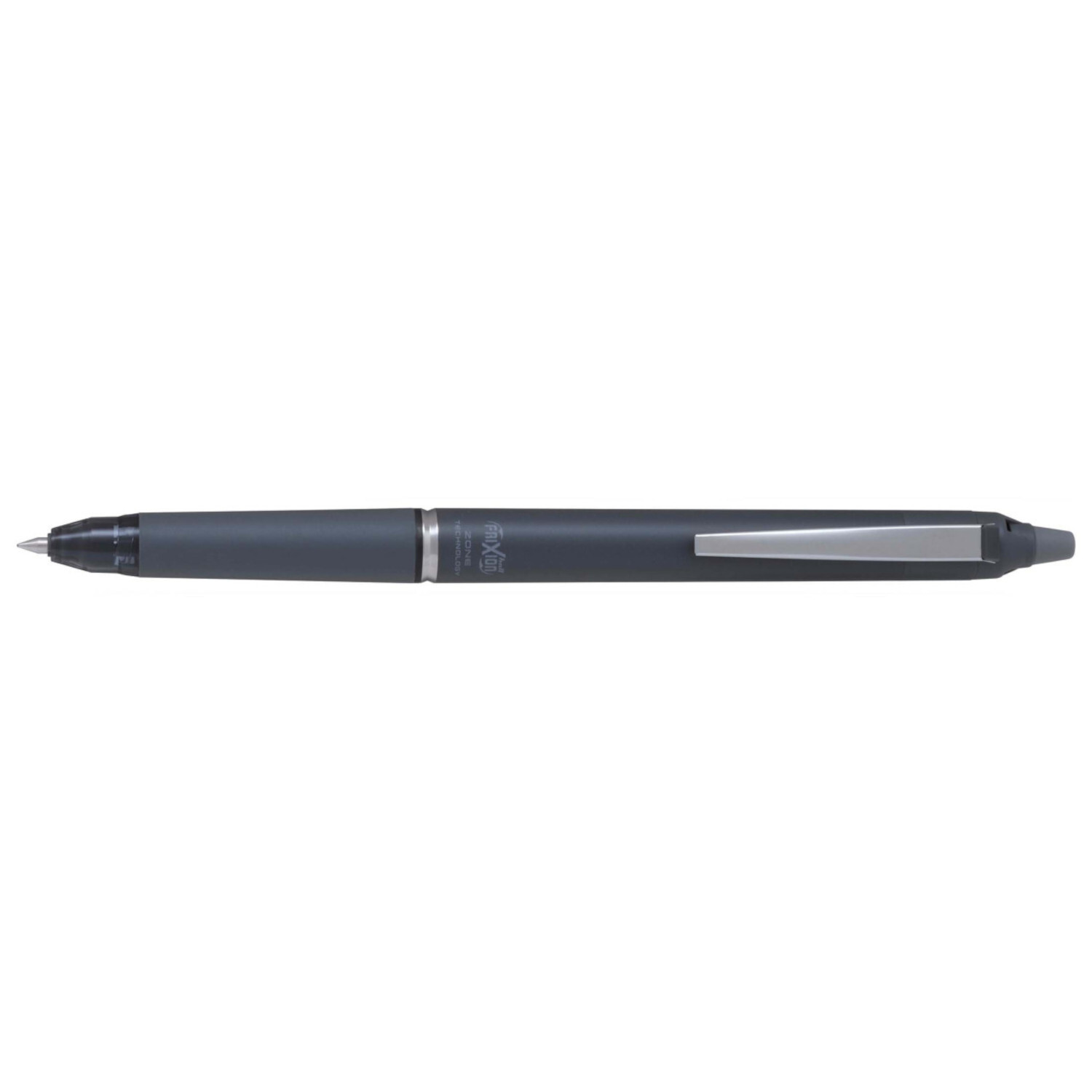 FriXion Zone Tintenroller von PILOT in elegantem Grau, ideal für präzises Schreiben.