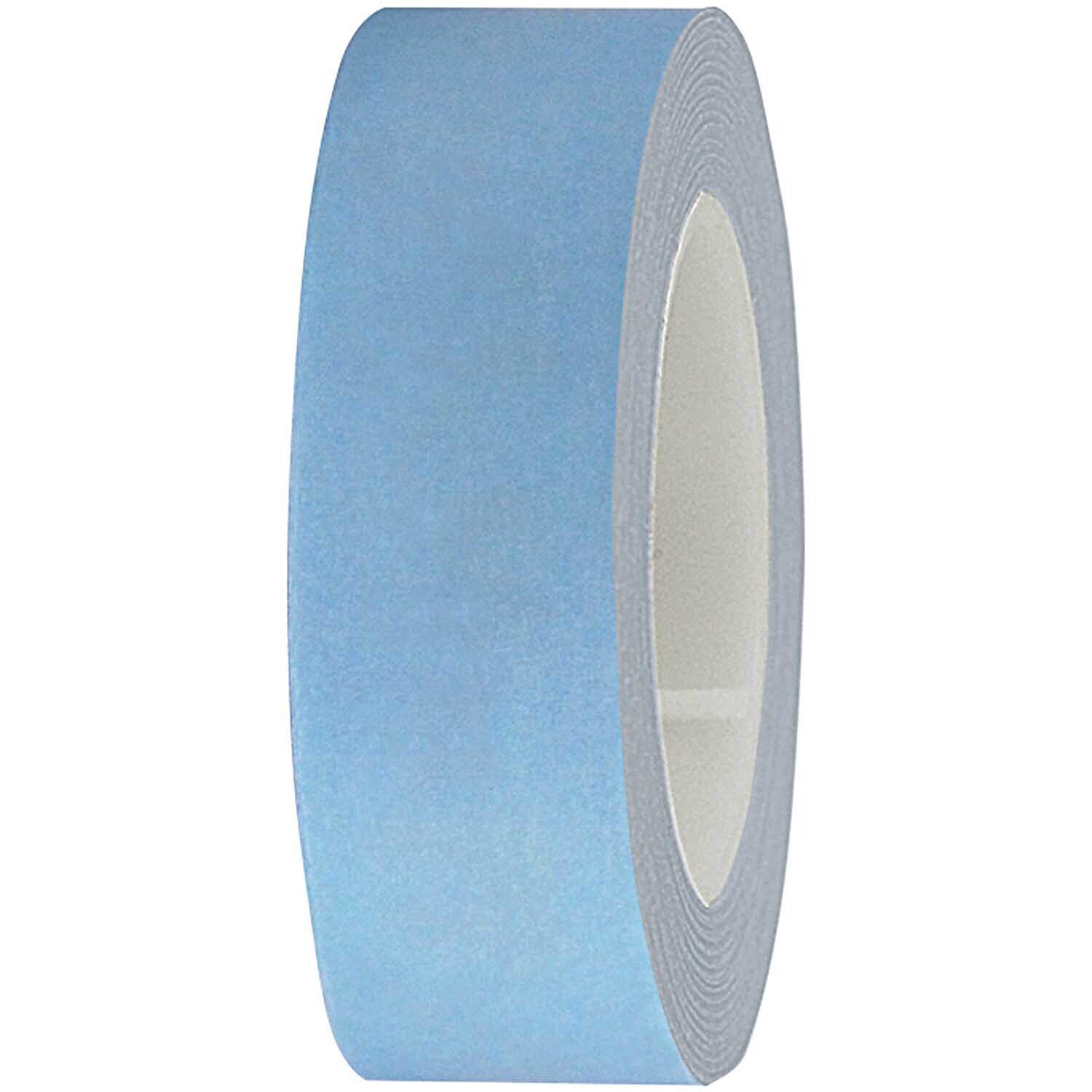 Tape hellblau 15mm 10m von Rico Design, ideal für Bastelprojekte, aufgerollt und einsatzbereit.