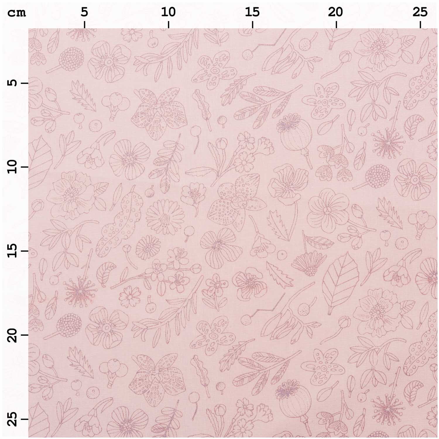 Druckstoff Hygge Blumen rosa-metallic 140cm von Rico Design