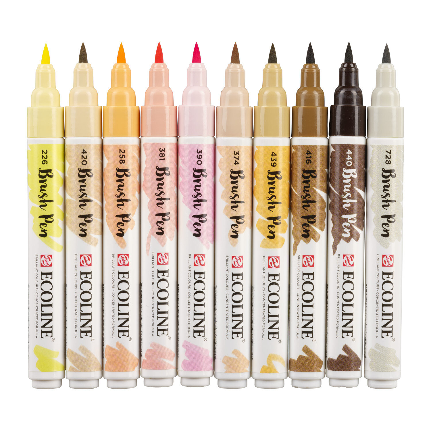 Brush Pen Set 10 Stück Farbe Haut von Royal Talens