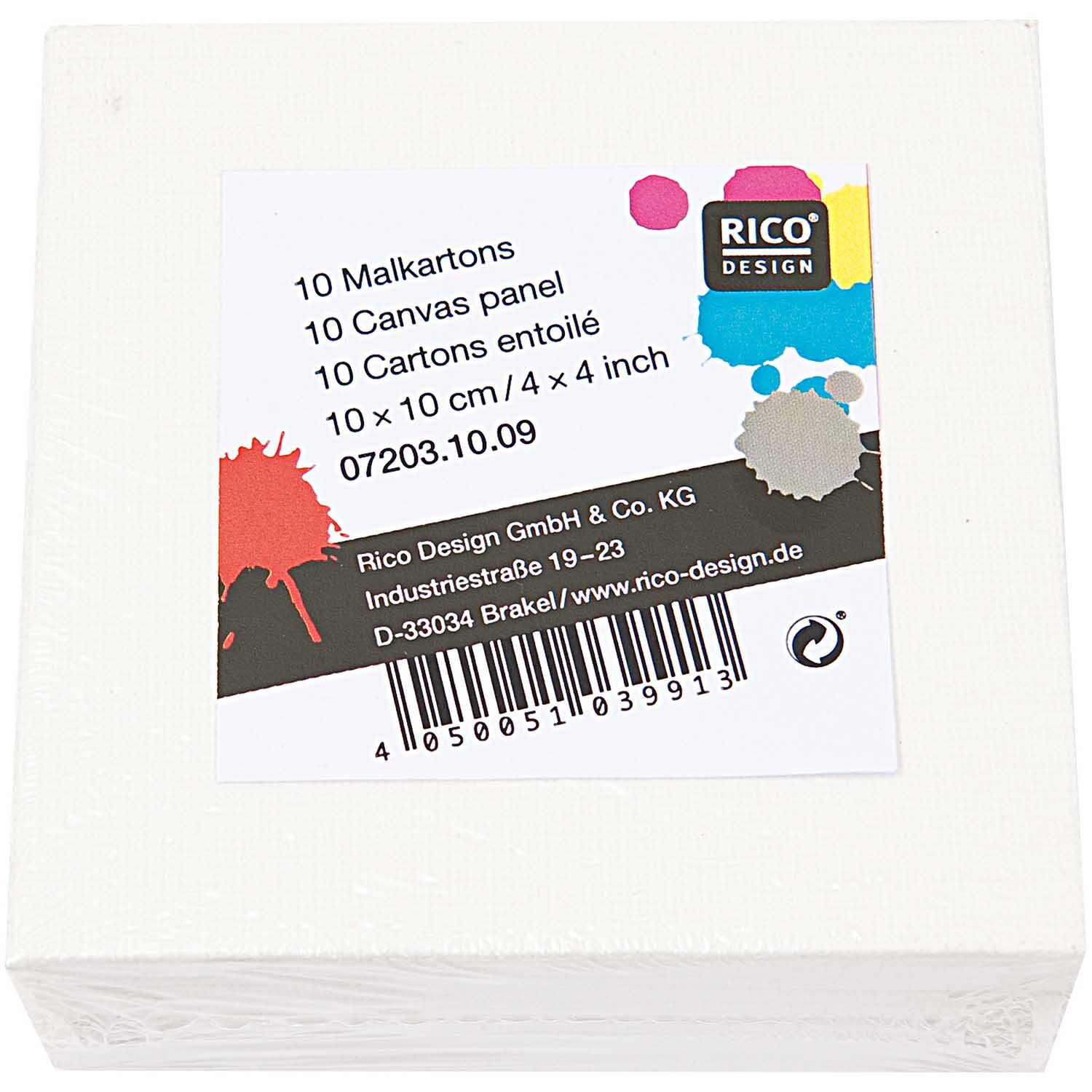 Prato Malkarton 10x10cm 10 Stück von Rico Design