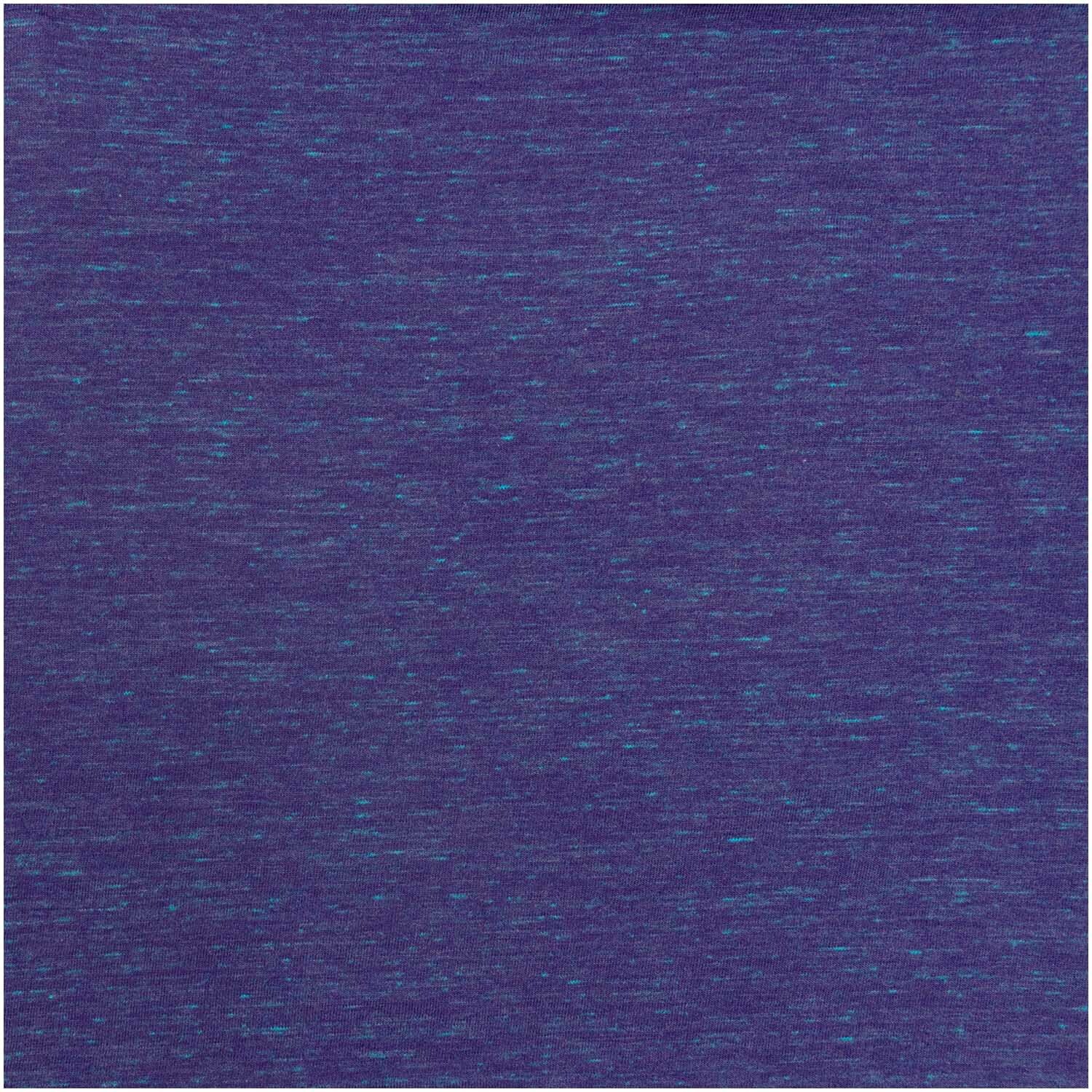 Meterware Jersey violett-türkis von Rico Design zeigt einen weichen Stoff in violettem Farbton mit türkisfarbenen Akzenten.