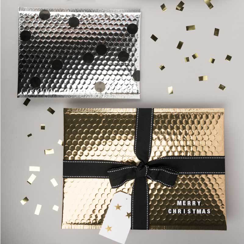 Paper Poetry Luftpolstertasche B5 Farbe Gold von Rico Design