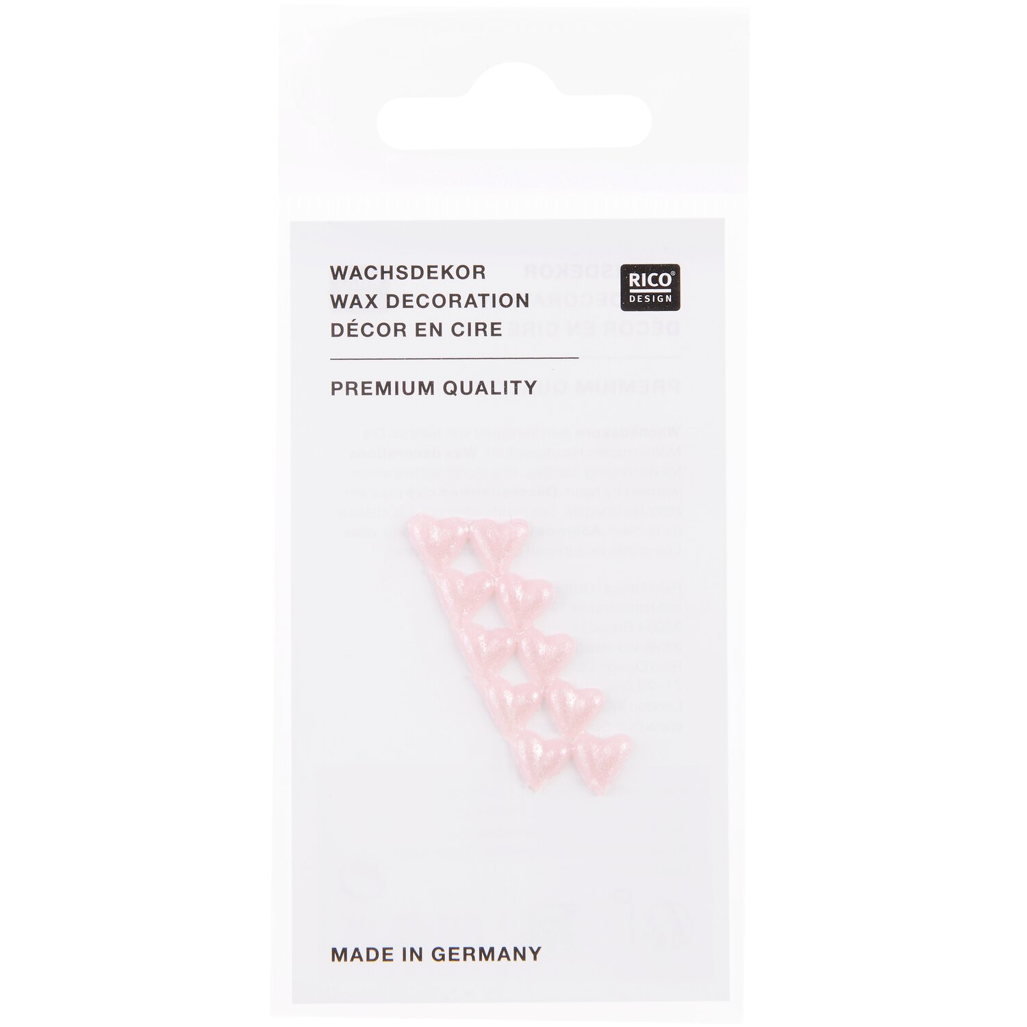 Wachsdekor Herz klein 0,7x0,7cm Farbe Rosa Perlmutt von Rico Design