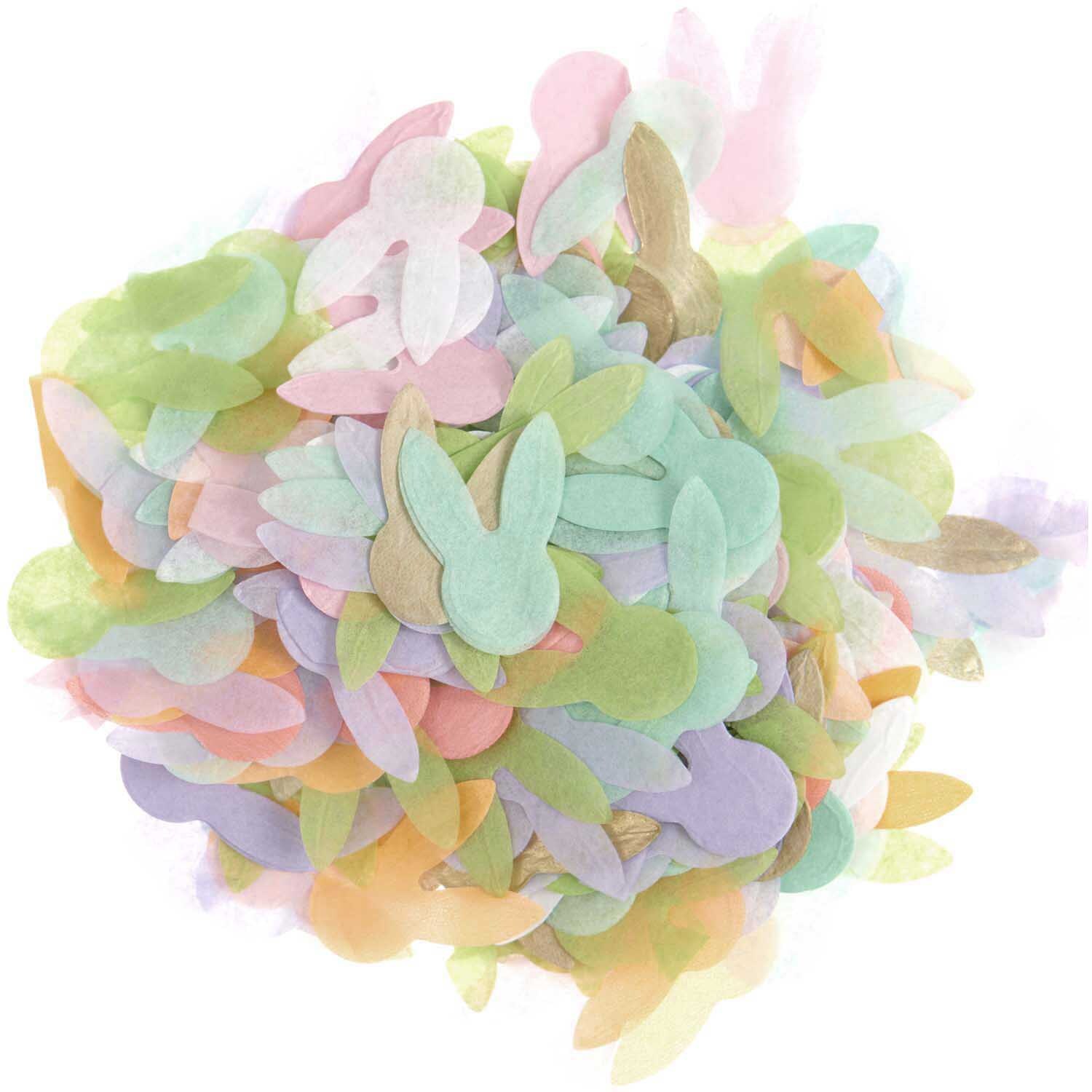Konfetti Hasen von Rico Design in Pastellfarben, ideal für kreative Dekorationen und Feiern.