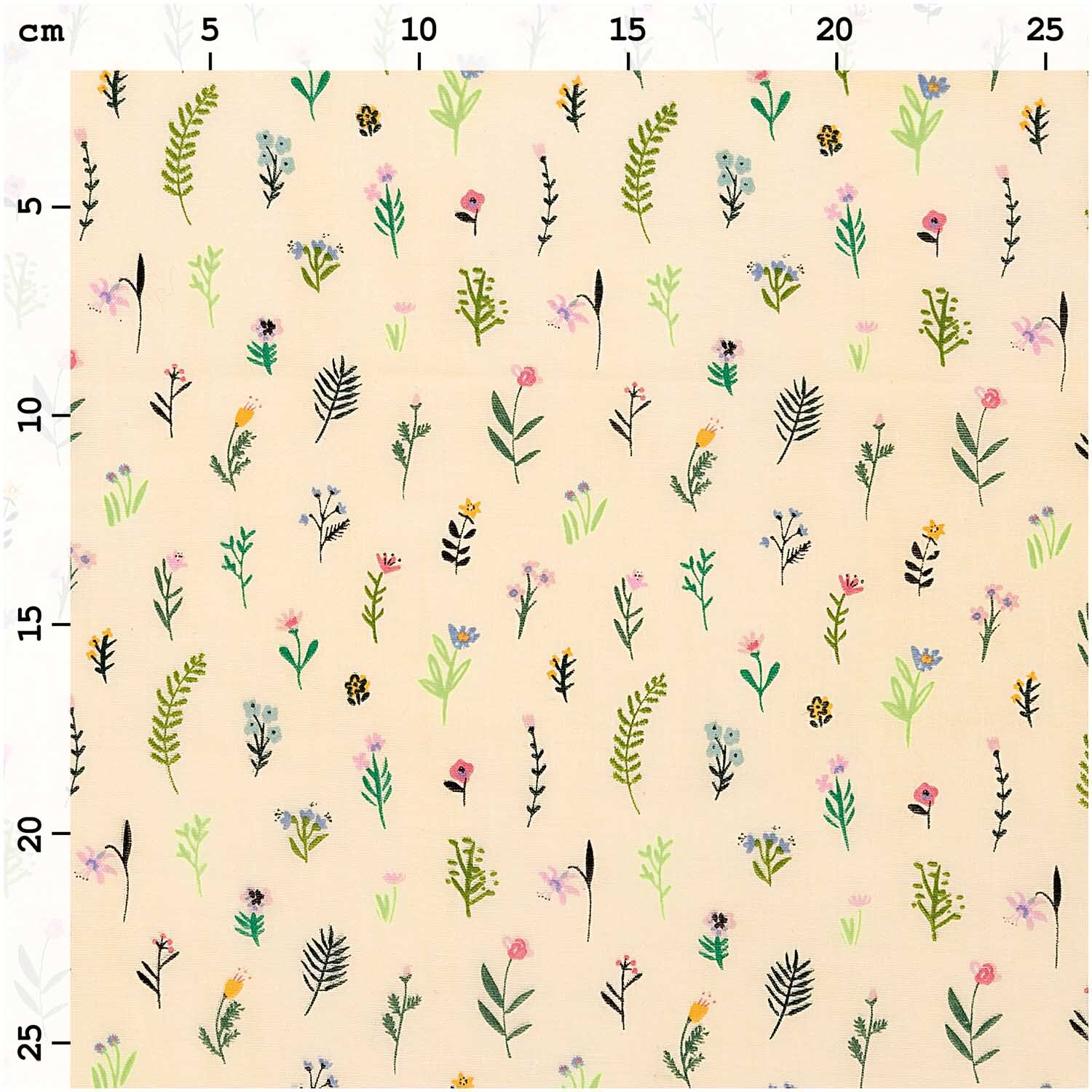 Musselin-Druckstoff Bunny Hop Streublumen gelb-neon 140cm von Rico Design