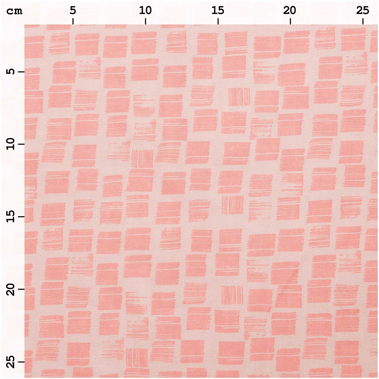 Musselin-Druckstoff mit geometrischem Muster in Rosa von Rico Design, 50x140cm, ideal für kreative Projekte.