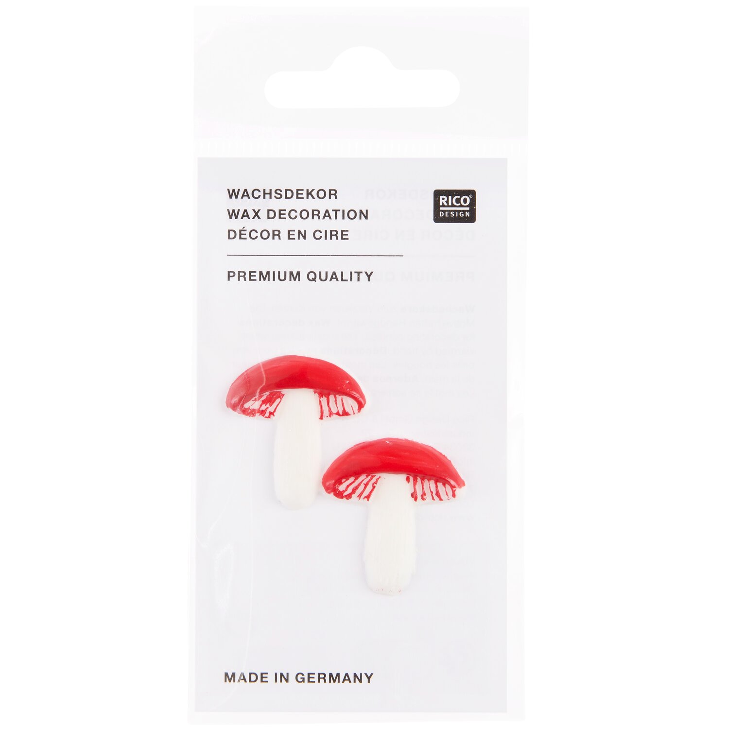 Wachsdekor Pilze Rot 2,7x2,5cm von Rico Design