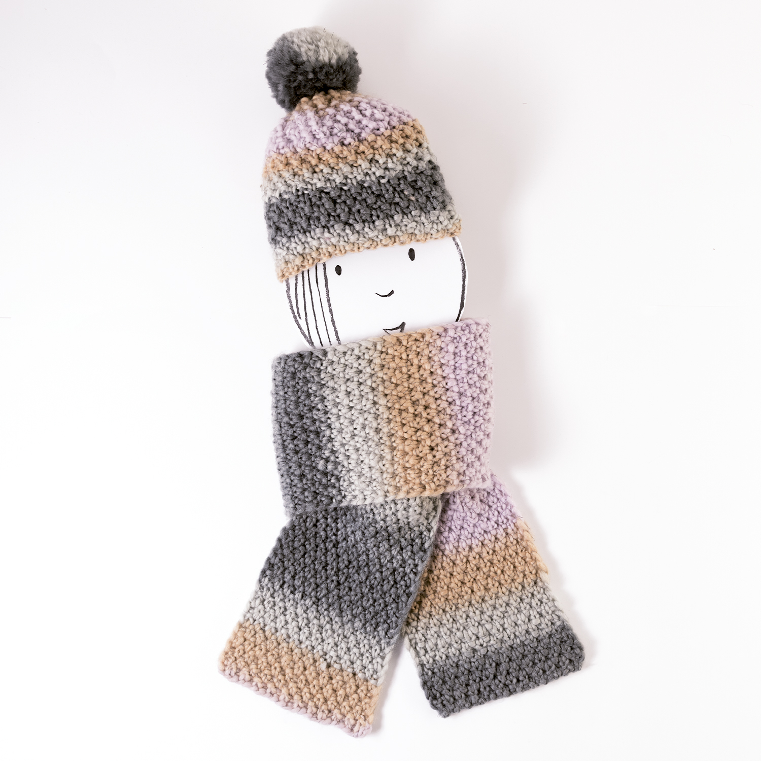 Strickanleitung Kinderschal und Mütze aus Glühwürmchen Garn von idee. Creativmarkt