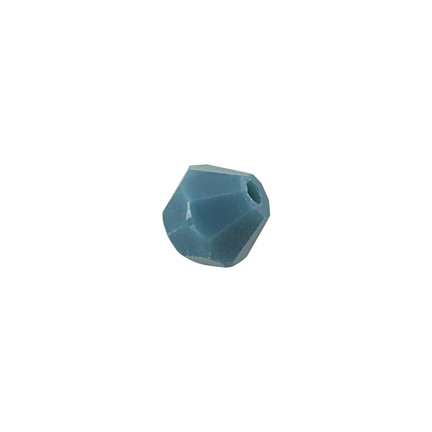Glasschliff-Raute Perlen 6mm 12 Stück von Rico Design in Petrol Opak, facettierte Perle.