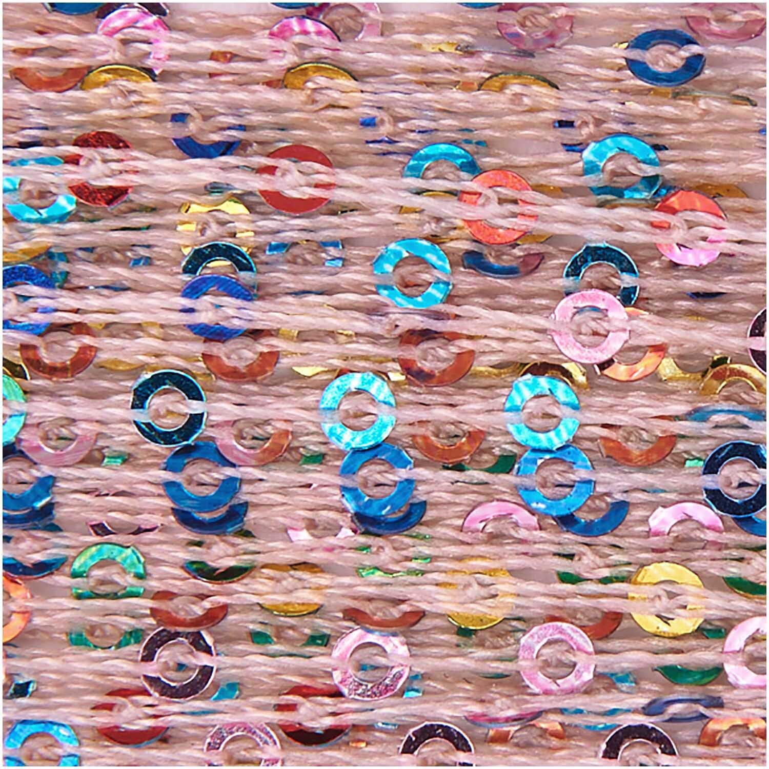 Creative Crazy Paillettes: Bunte Pailletten auf puderfarbenem Garn von Rico Design, 25g 110m.