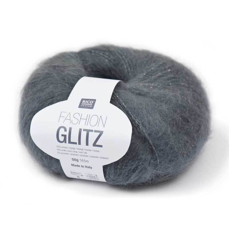 Fashion Glitz 50g 145m Farbe Grau von Rico Design