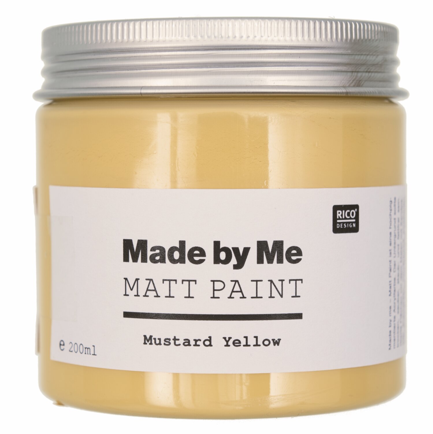 Matt Paint 200ml in Senfgelb von Rico Design. Ideal für kreative Projekte, 200ml Dose.