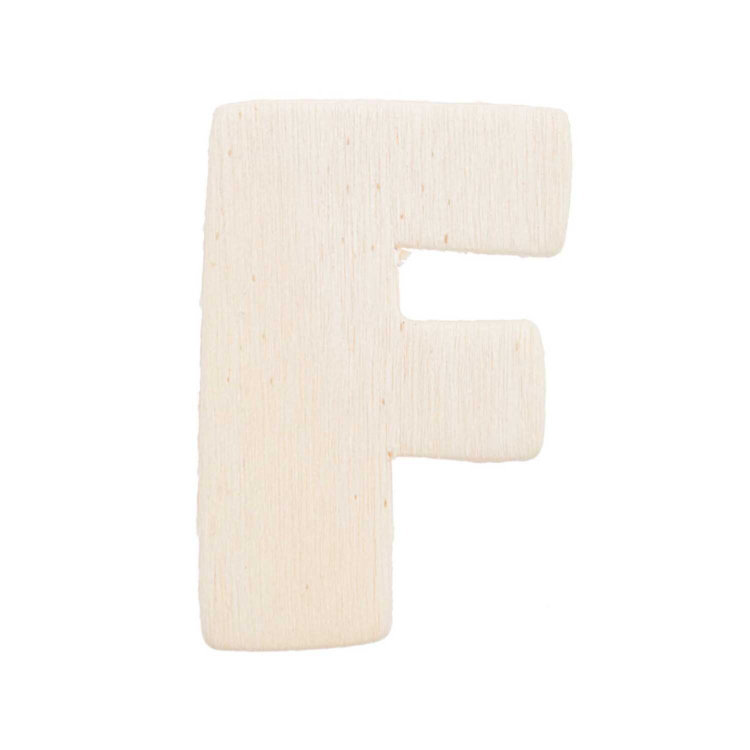 Buchstabe 3,3cm: Ein cremefarbener Buchstabe "F" von Rico Design, ideal für kreative Projekte.