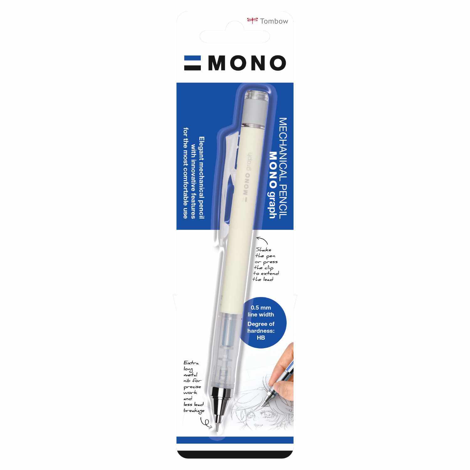 MONO graph Druckbleistift Pastell Farbe Cremegelb von Tombow Pen & Pencil 
