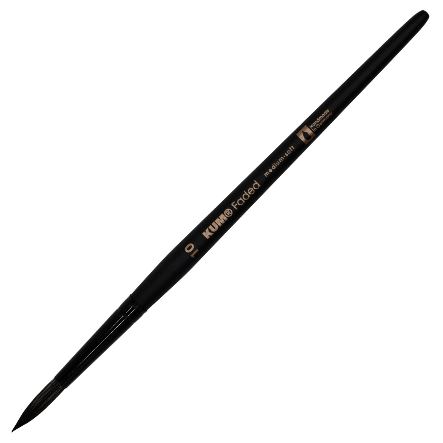 Pinsel Faded Round: Schwarzer KUM-Pinsel mit feiner Spitze, ideal für präzises Malen und Zeichnen.