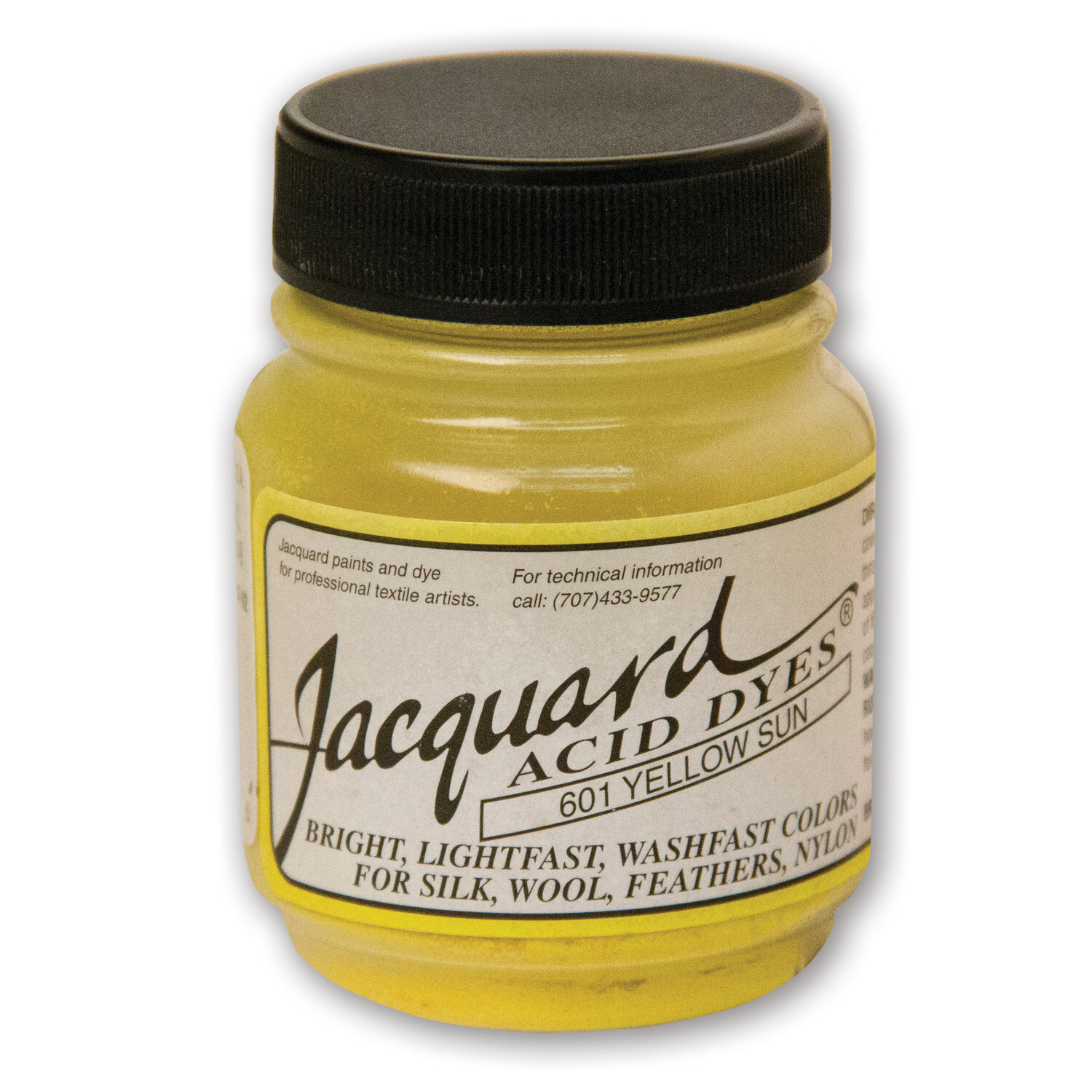 Acid Dye Pigmentpulver in leuchtendem Gelb von JACQUARD, ideal für Seide und Wolle, 14g.
