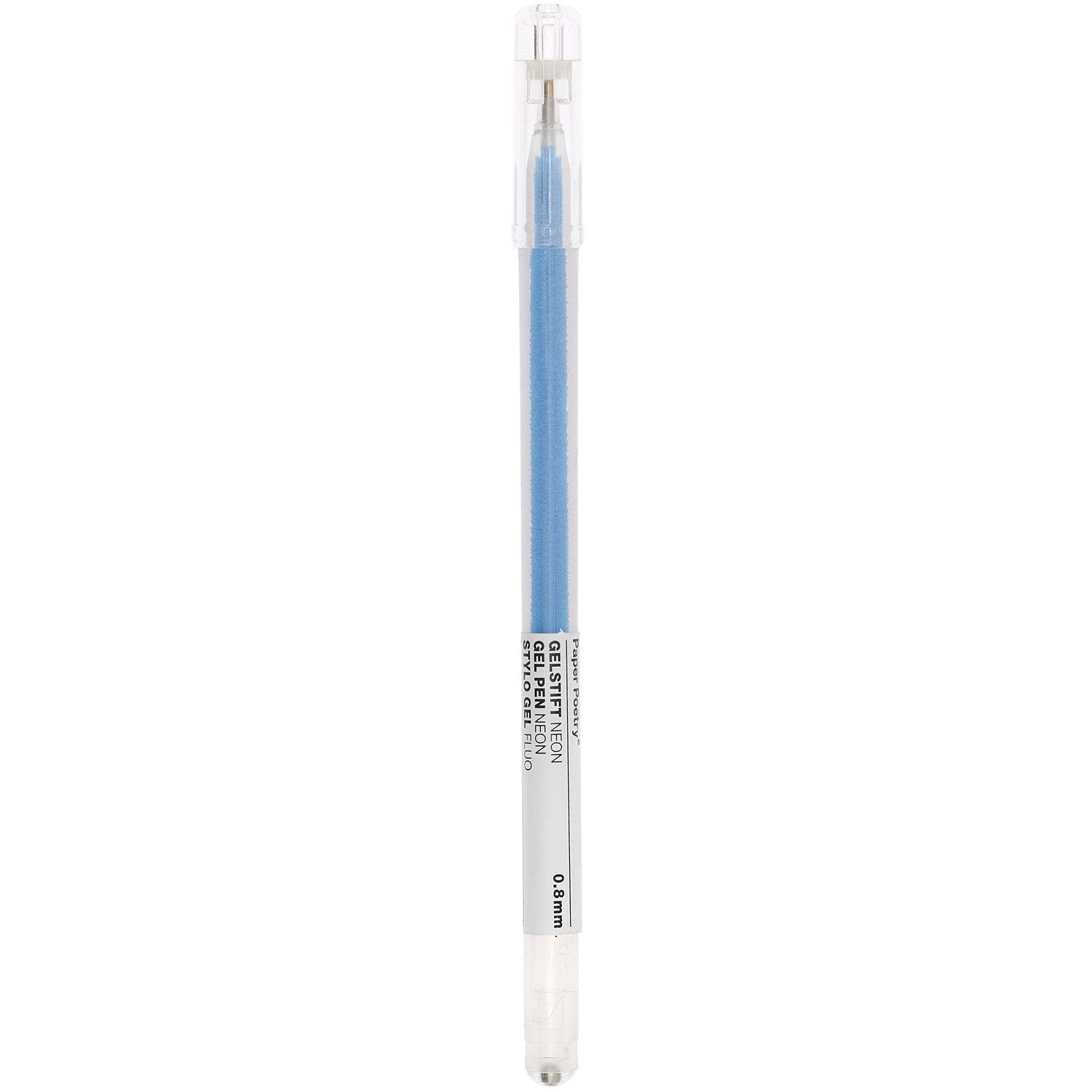Gelstift Neon 0,8mm von Rico Design in Blau. Ideal für präzises Schreiben und Zeichnen.