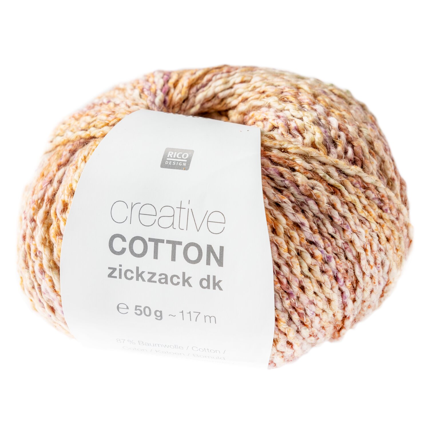 Creative Cotton Zickzack 50g 117m Farbe Orange Spray von Rico Design