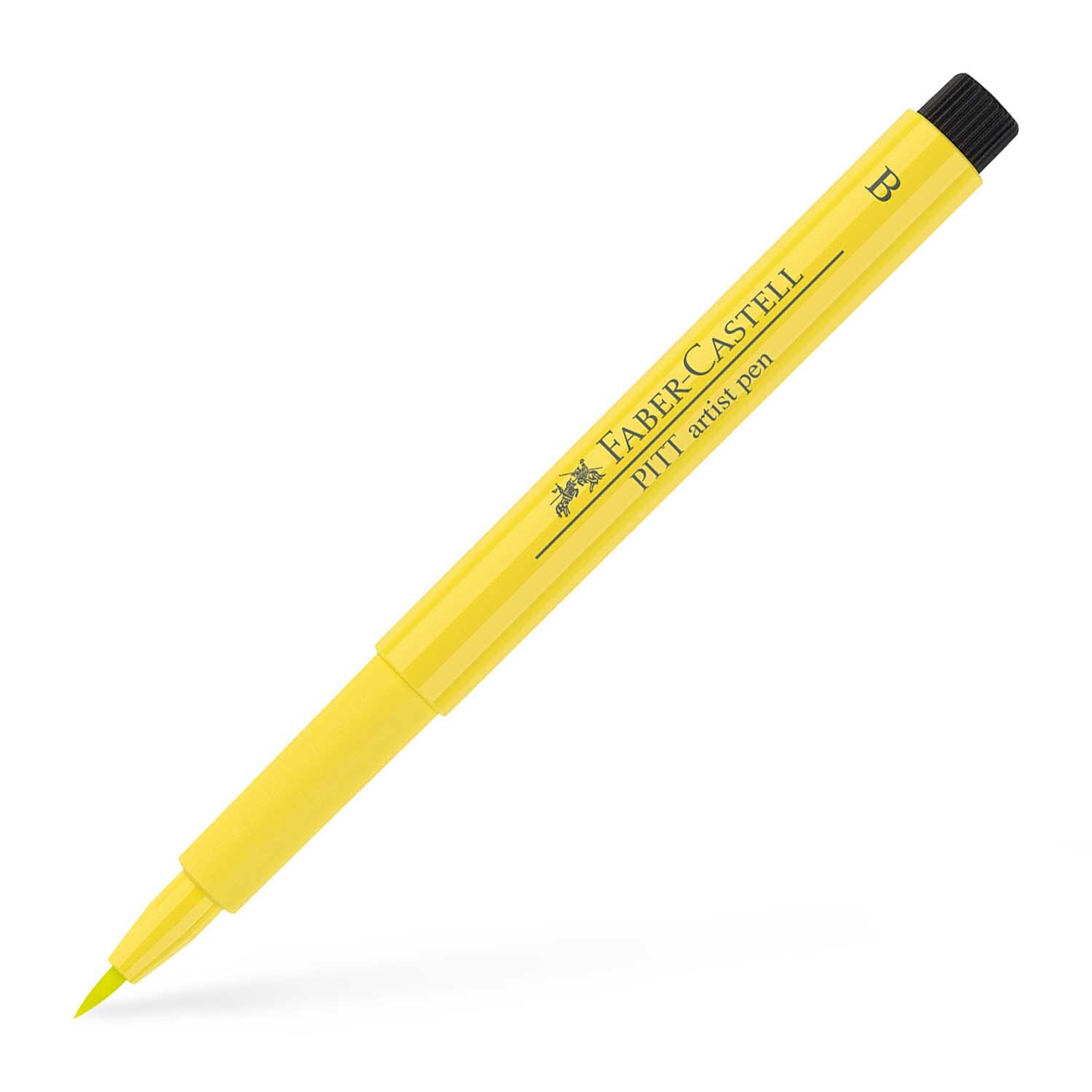 PITT artist pen brush in lichtgelb von Faber Castell, ideal für kreative Zeichnungen und Illustrationen.