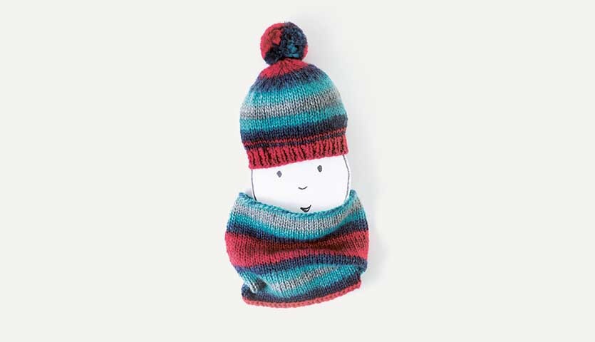 Strickanleitung Mütze und Loop aus Creative Glühwürmchen (Print) von idee. Creativmarkt 