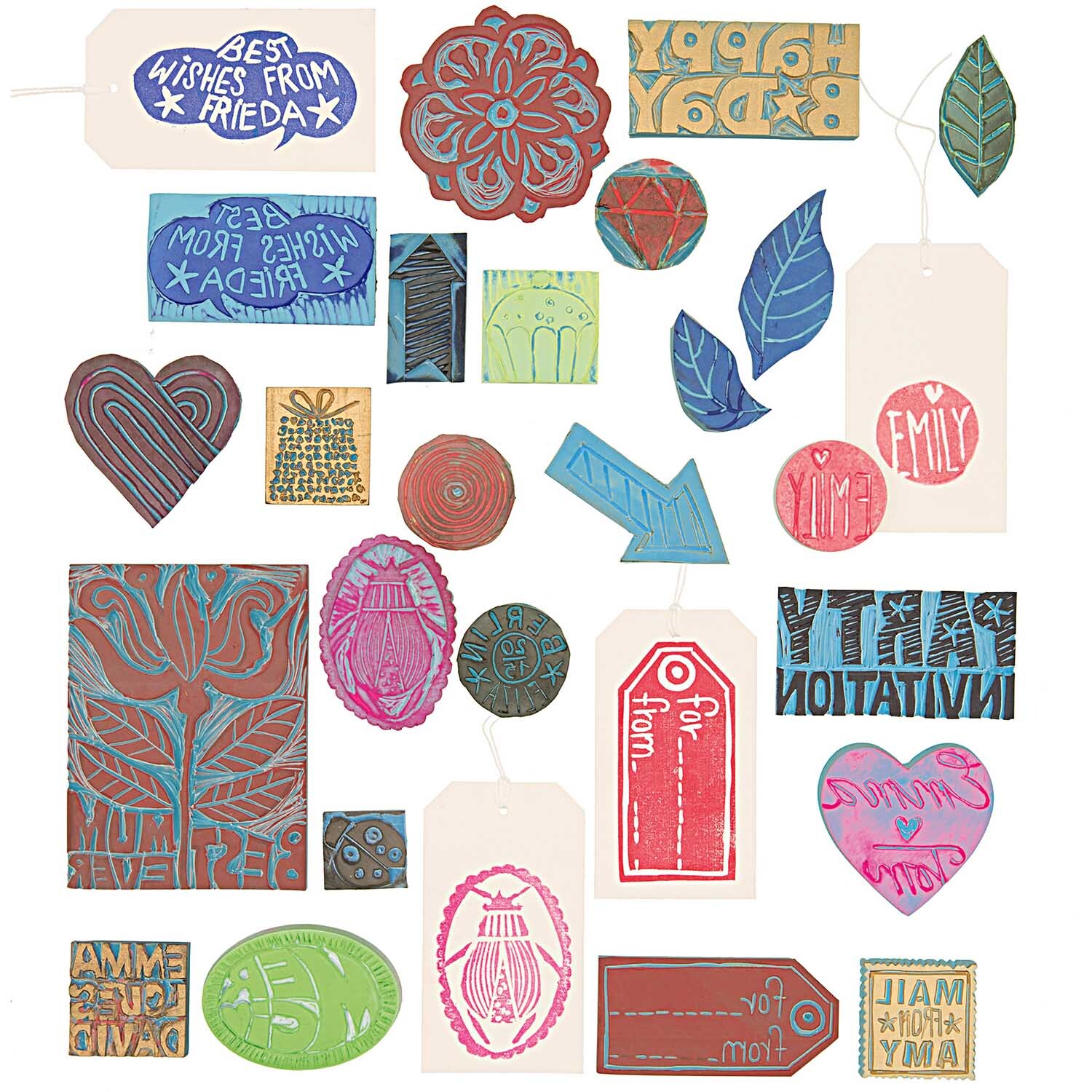Paper Poetry Holzstempelgriff 4cm rund von Rico Design