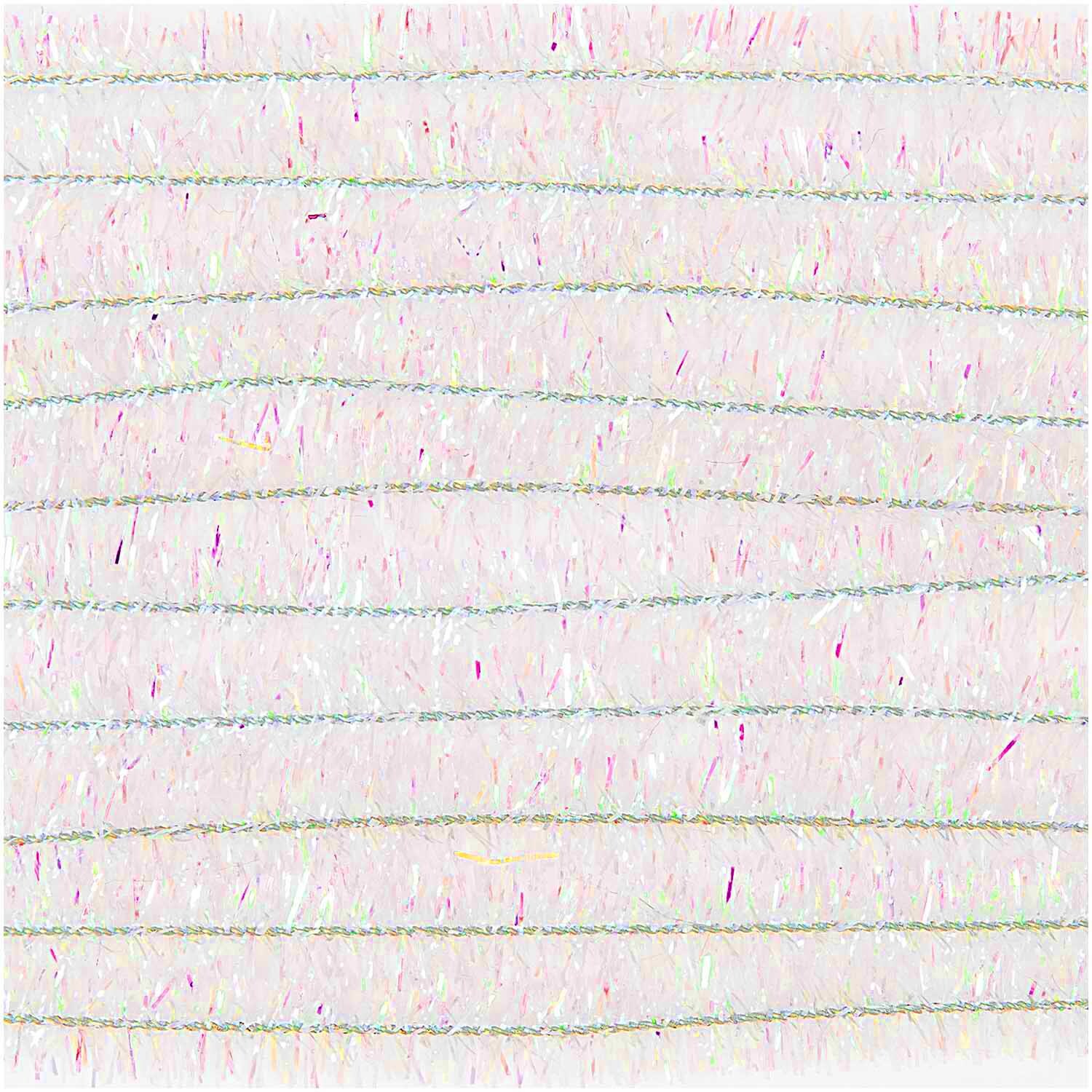 Chenilledraht 50cm 10 Stück von Rico Design in irisierendem Glitter, Nahaufnahme der weichen, glänzenden Oberfläche.